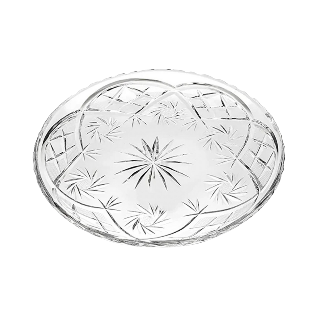 Cake Plate - Glass Pinwheel, 13"