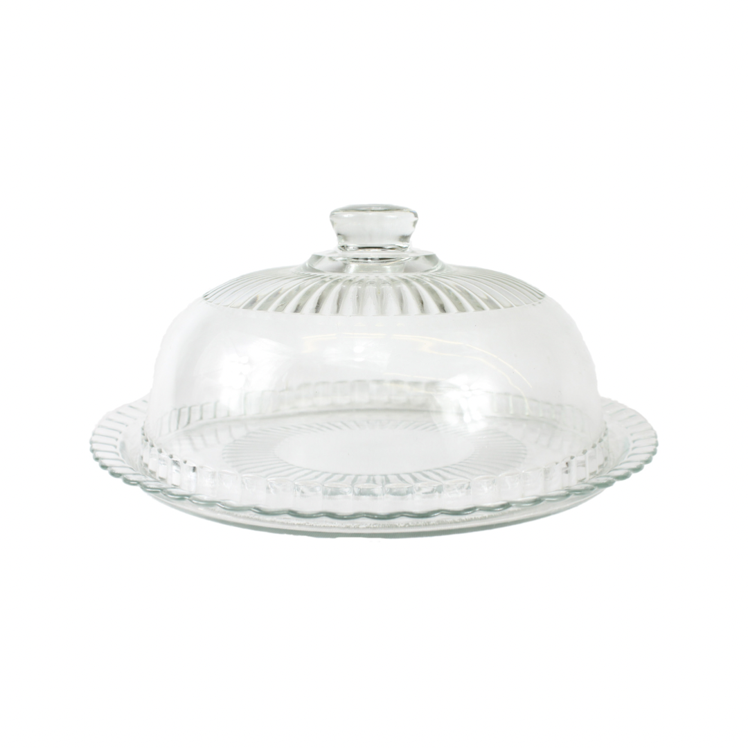 Domed Glass Cake Stand