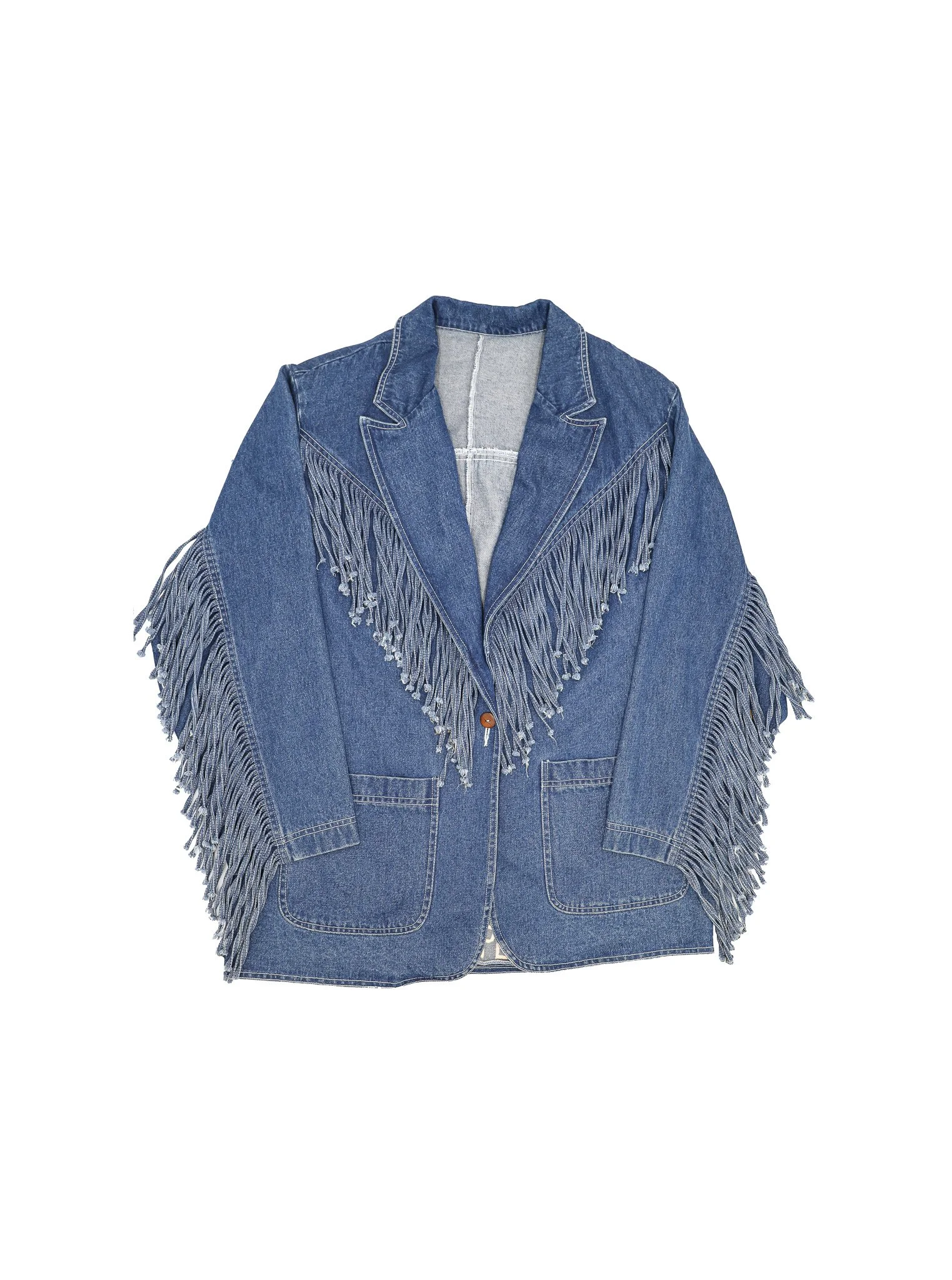 Western Denim Fringe Jacket