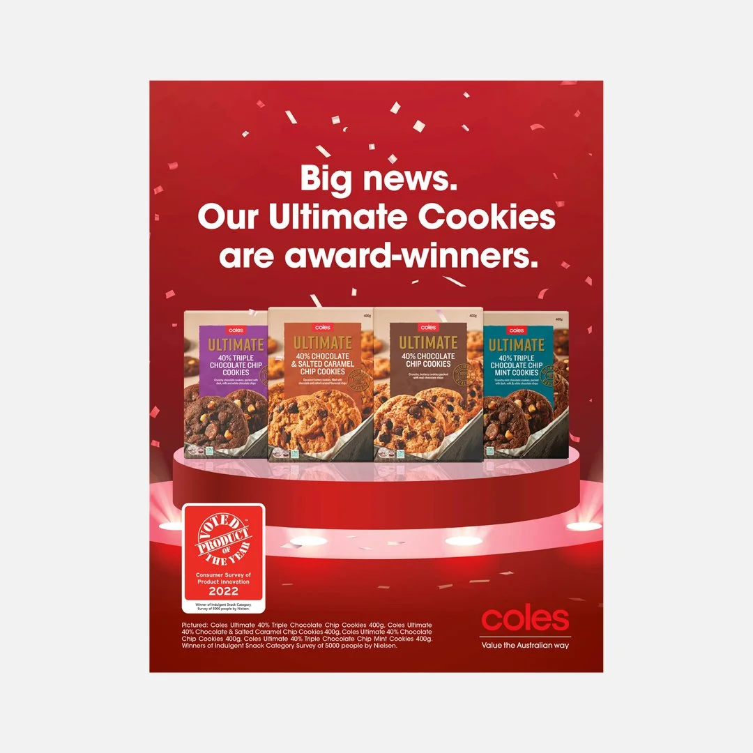 Coles Product of the Year Award: print campaign