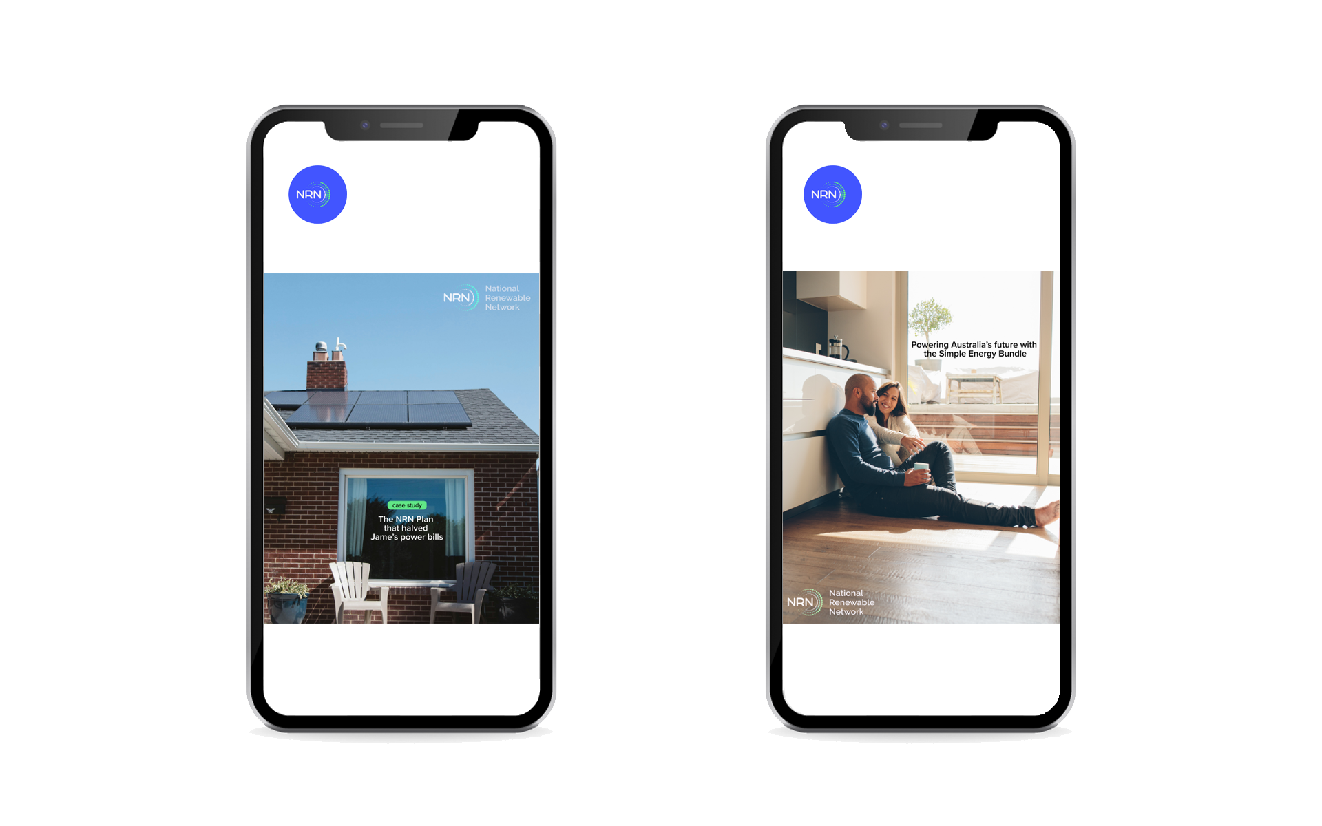 Social templates: photography driven posts, case studies and product messaging. 