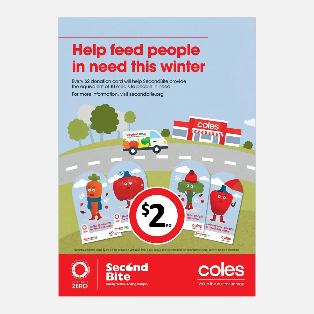 SecondBite Winter Appeal Charity Card Campaign: Art direction, illustration and design