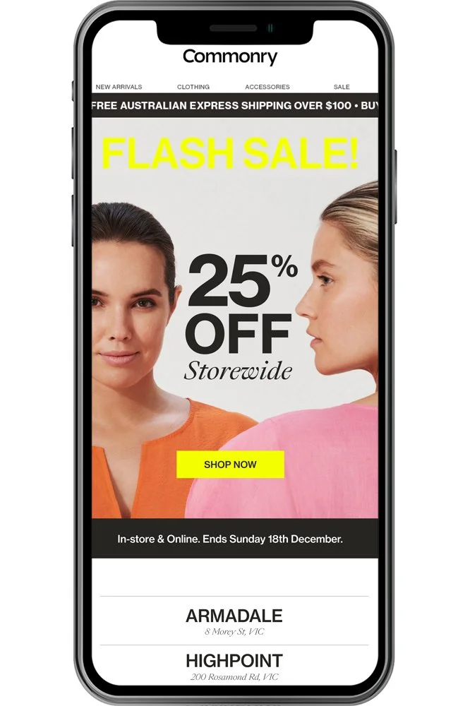 Photo art direction and email template design