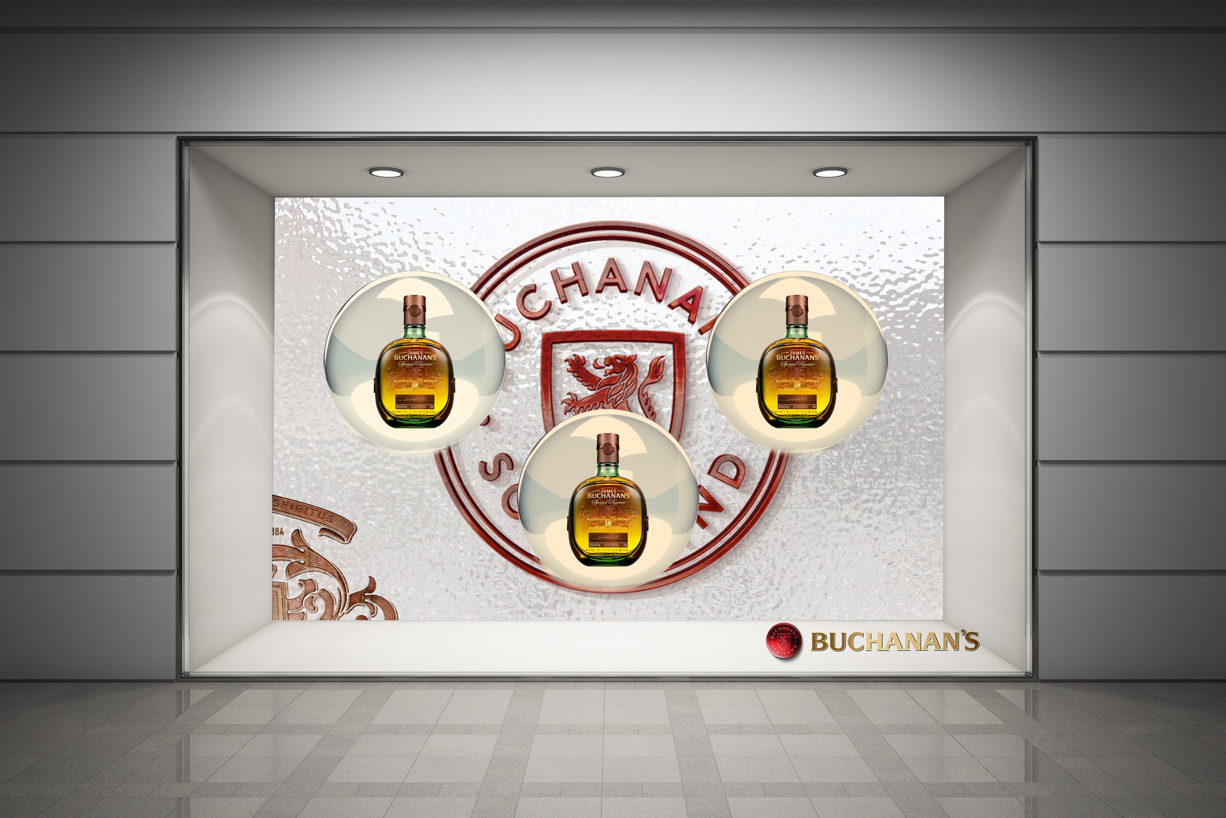 Buchanan's Whiskey virtual merchandising