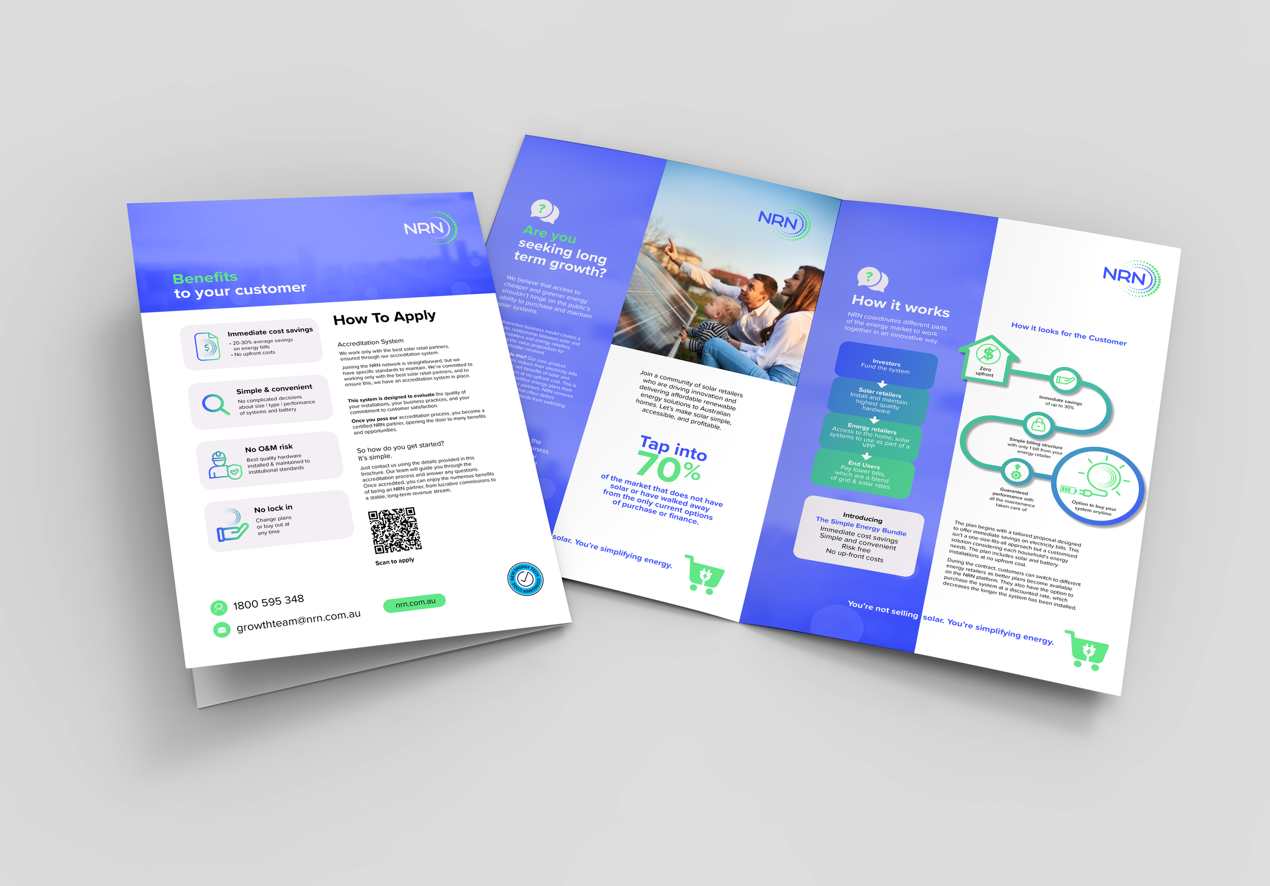 Product Sales Brochure. 
Audience: Solar retail providers (SRP's) 