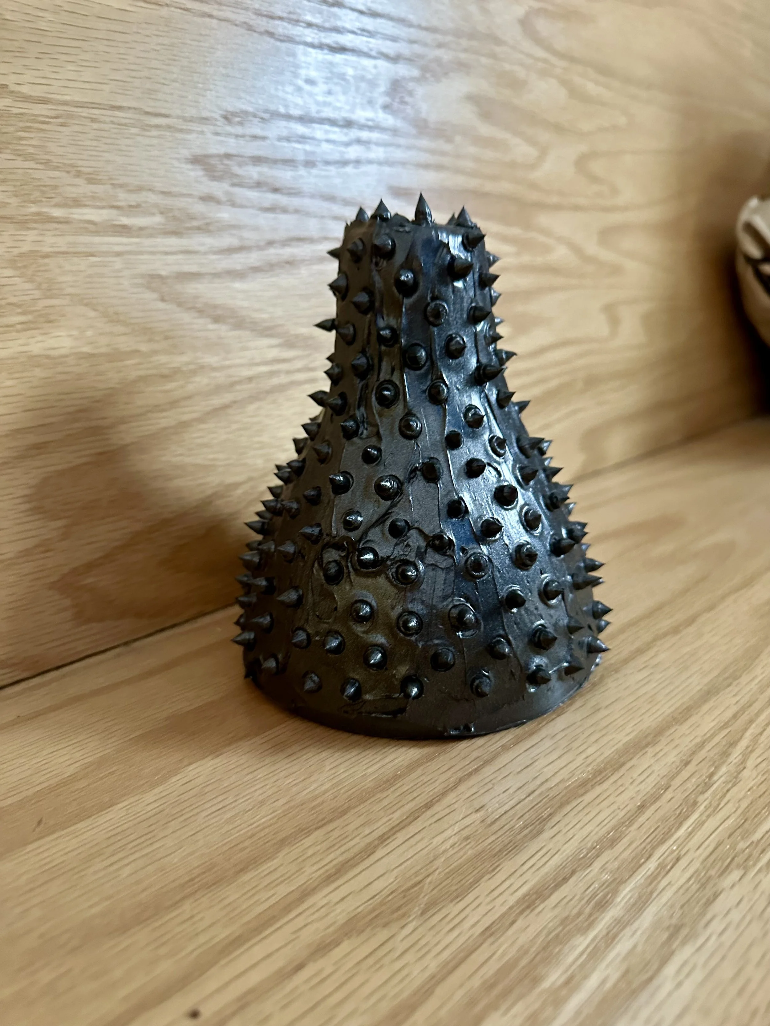 Spiky Vessel in Gunmetal