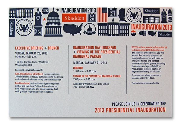 2013 Inauguration Invitation