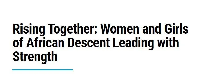 INTERNATIONAL DAY FOR WOMEN AND GIRLS OF AFRICAN DESCENT ...