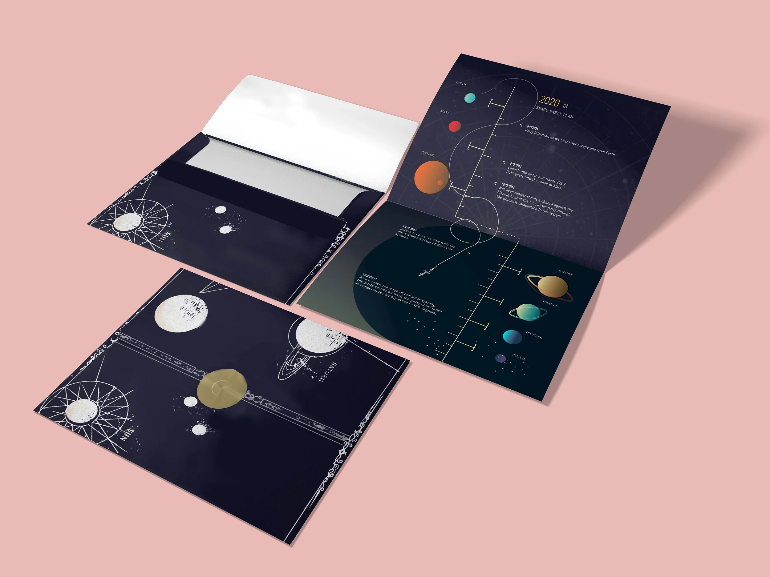 Intergalactic Party Invitation Set