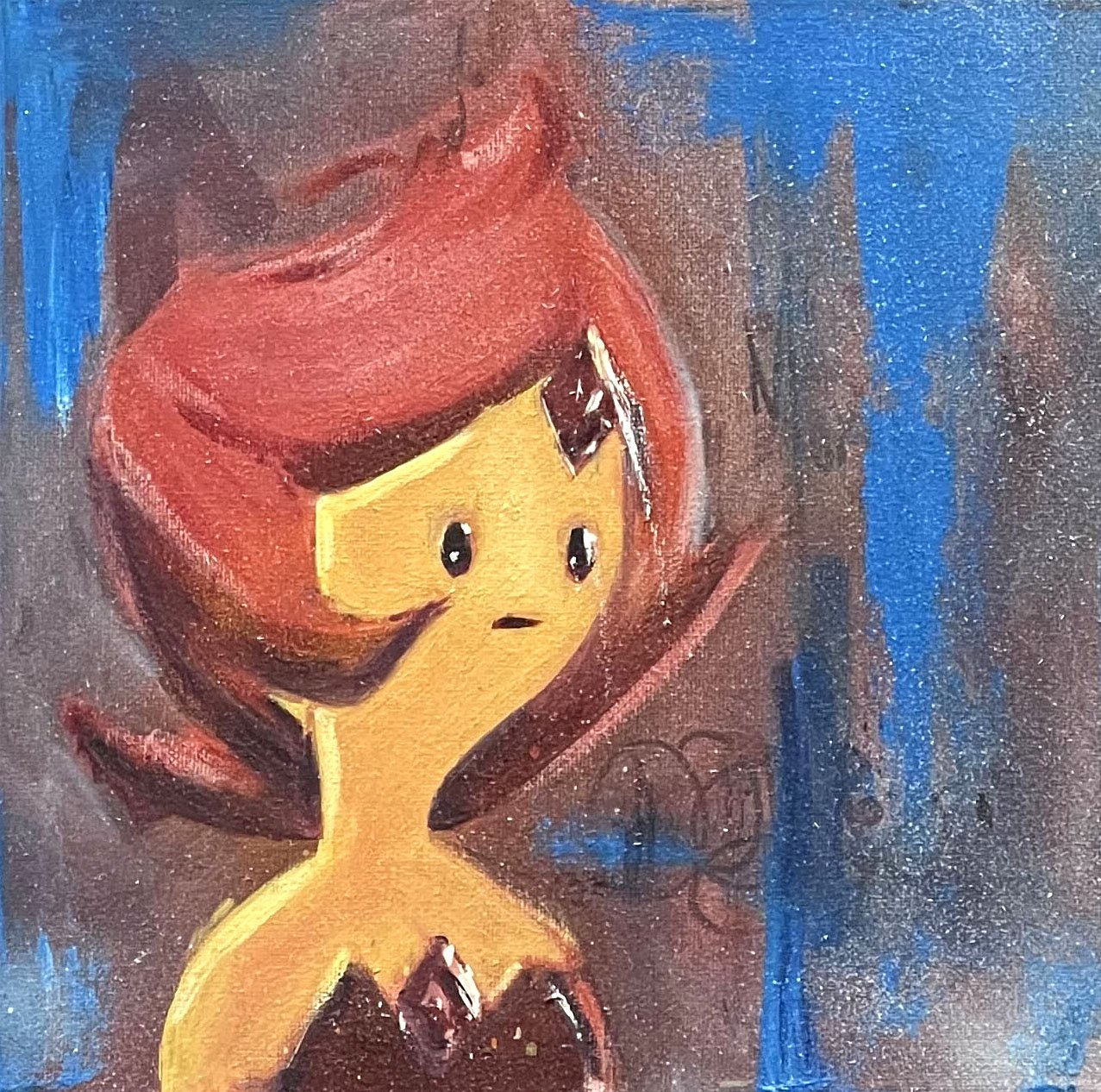 Flame Princess Oil on Canvas 12 x 12 '21