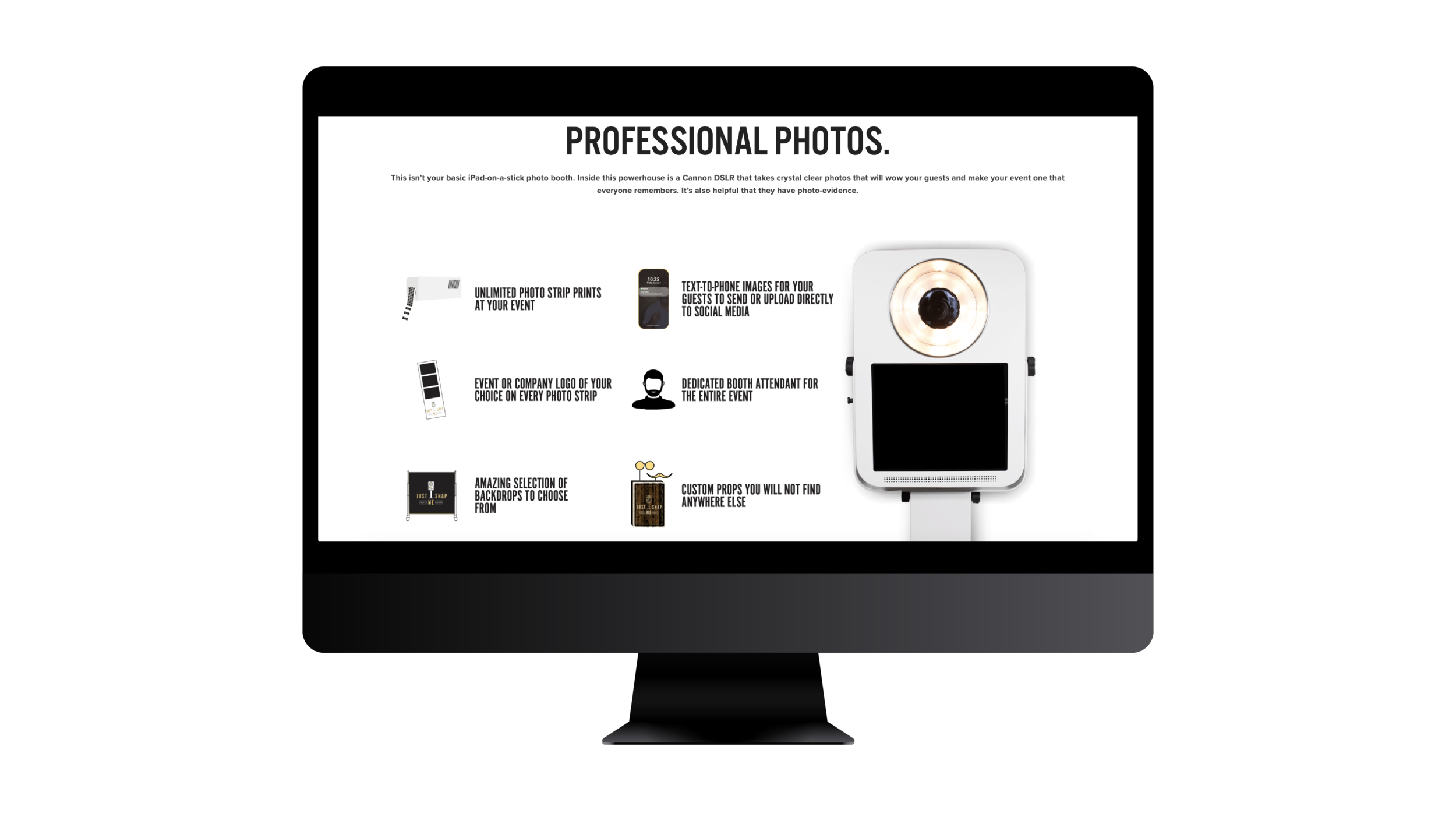 JustSnapMe Mockup - Homepage 2
