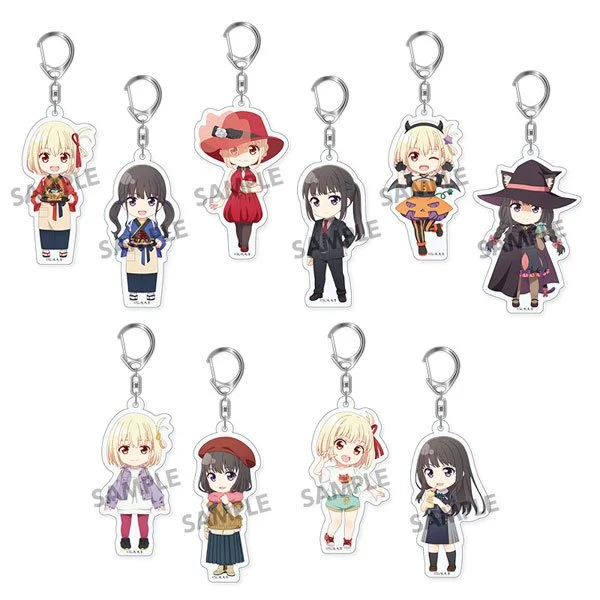 “Lycoris Recoil” Trading Acrylic Keychain 10 Pack BOX