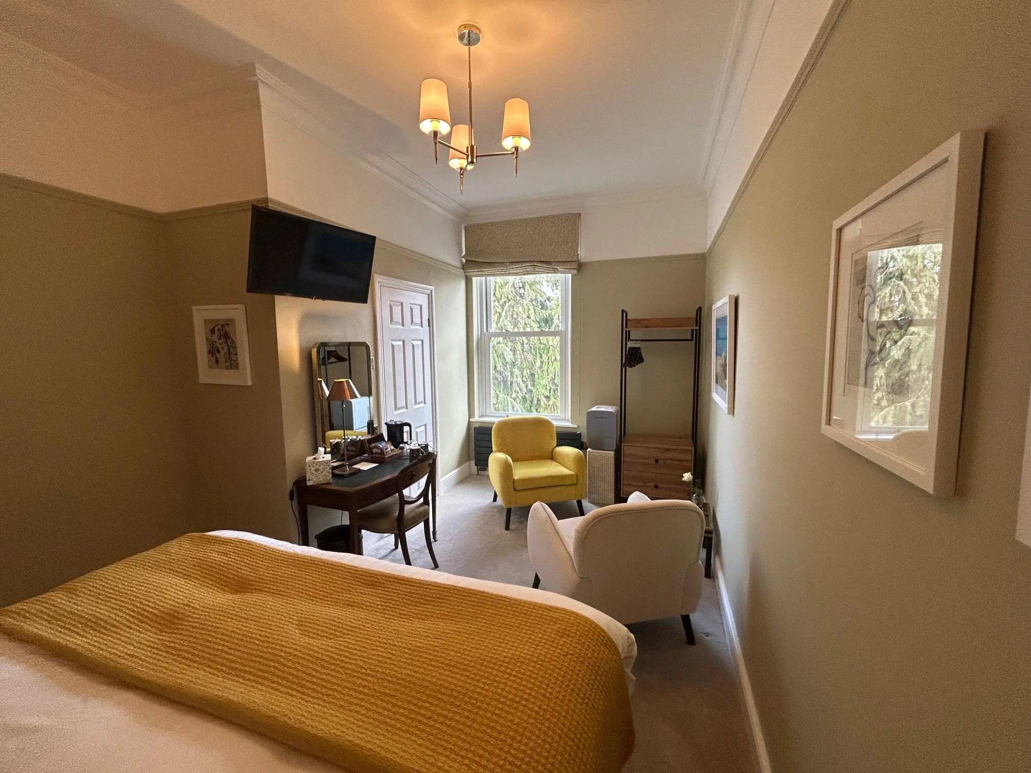 A view from the bed towards the north facing window