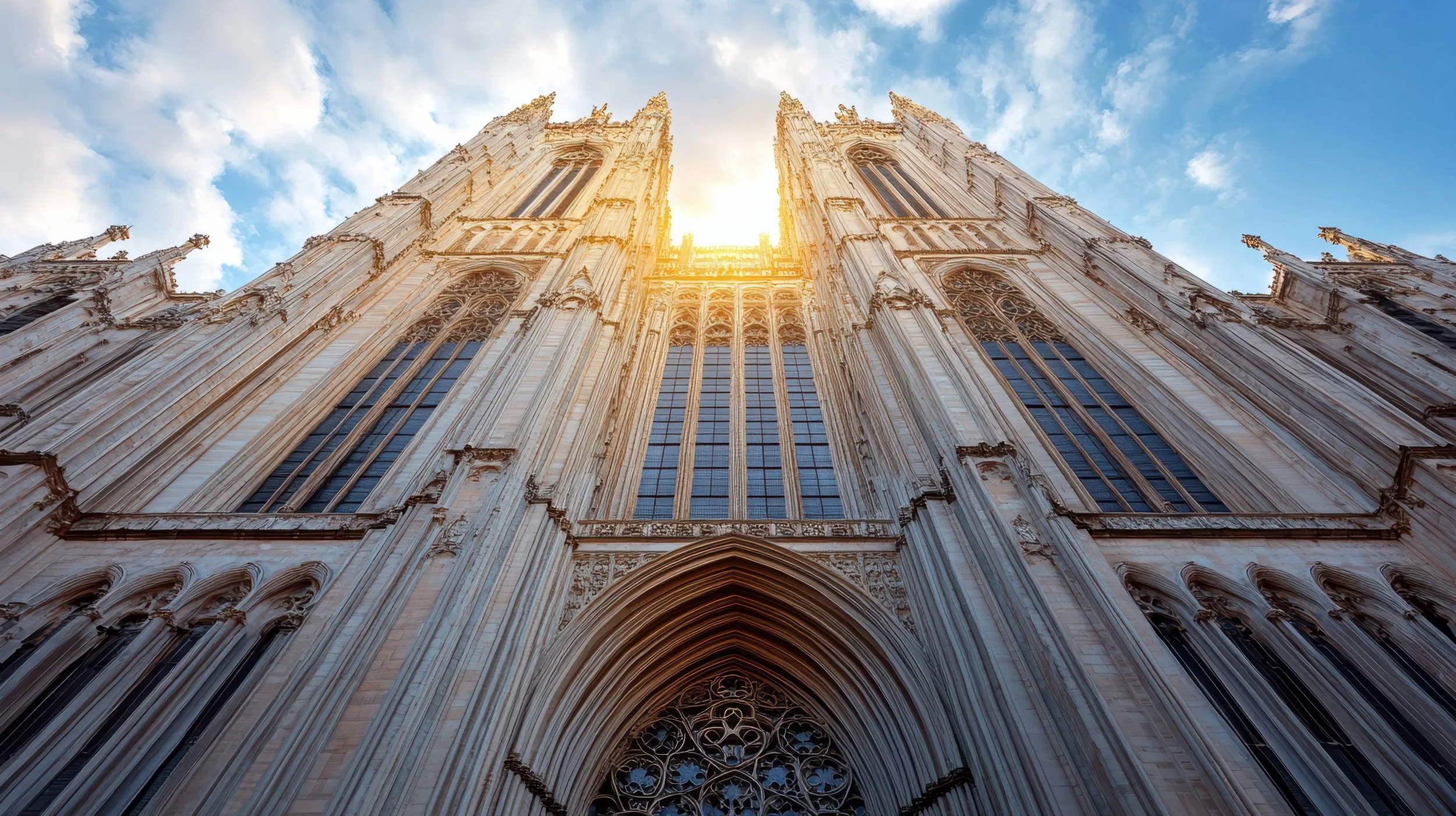 A front view of York Minster