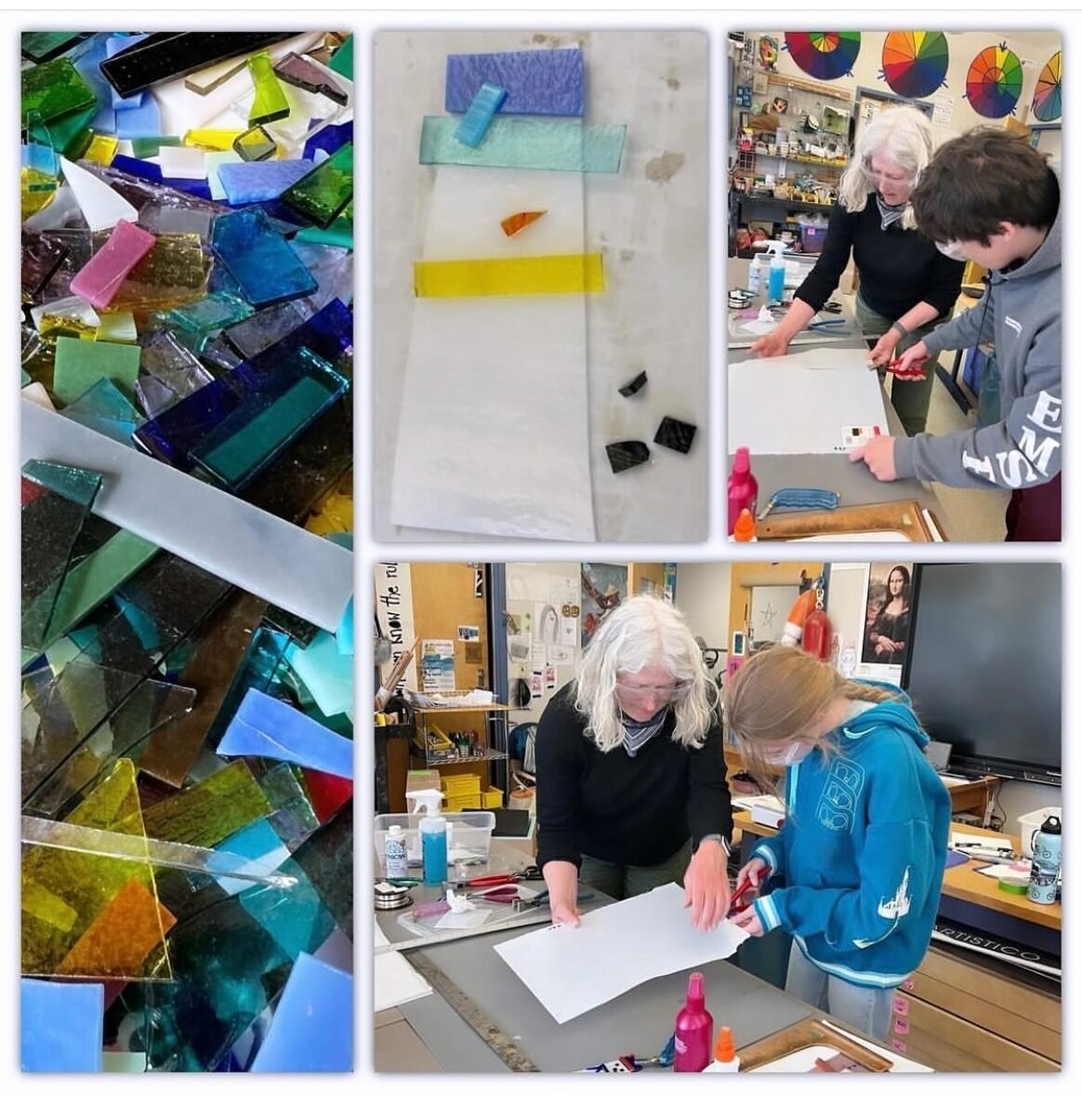 Day one @artroomvh excited for the rest of the week!  So fun to introduce the students to the magic of kiln worked glass.