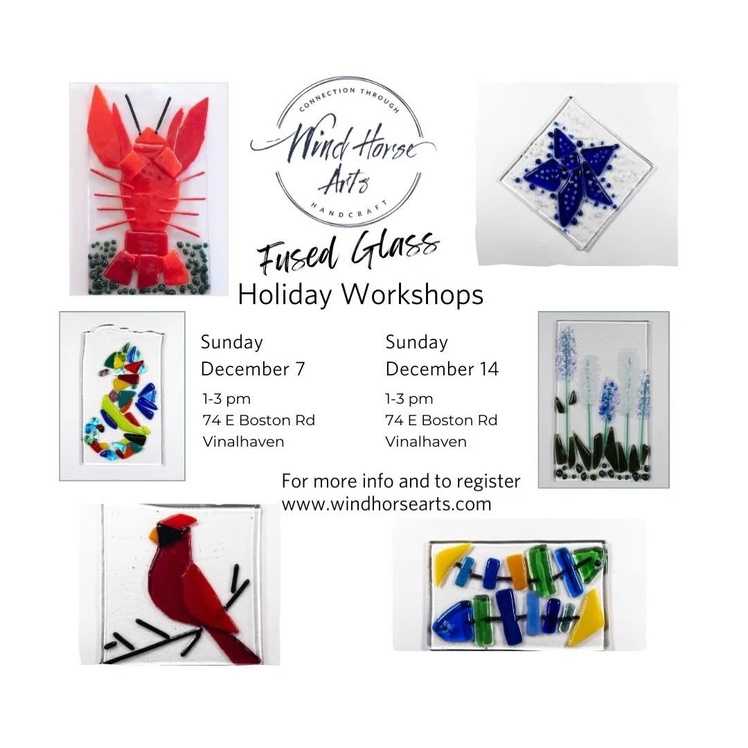 Let&rsquo;s make holiday Magic in Glass! 

Join me at WindHorse Arts studio for a cozy afternoon of color, laughter, and creativity. 

We&rsquo;ll be making holiday fused glass color tiles ~ radiant little keepsakes that shimmer like sunlight on snow