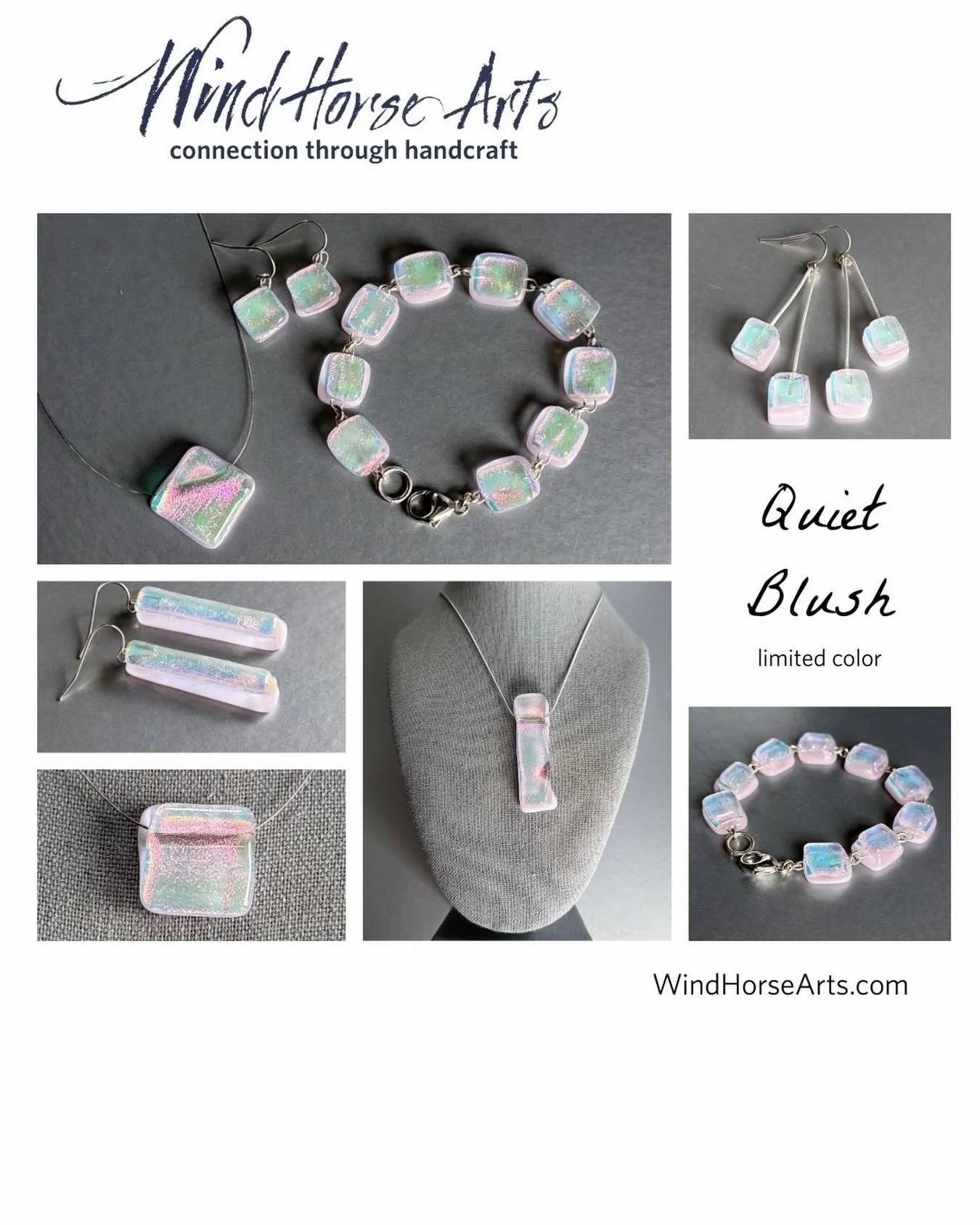 A pale wash of pink with a subtle green shimmer that reveals itself as you move. Gentle, light, catching, and made for winter&rsquo;s &lsquo;s quieter days.  Quiet Blush.