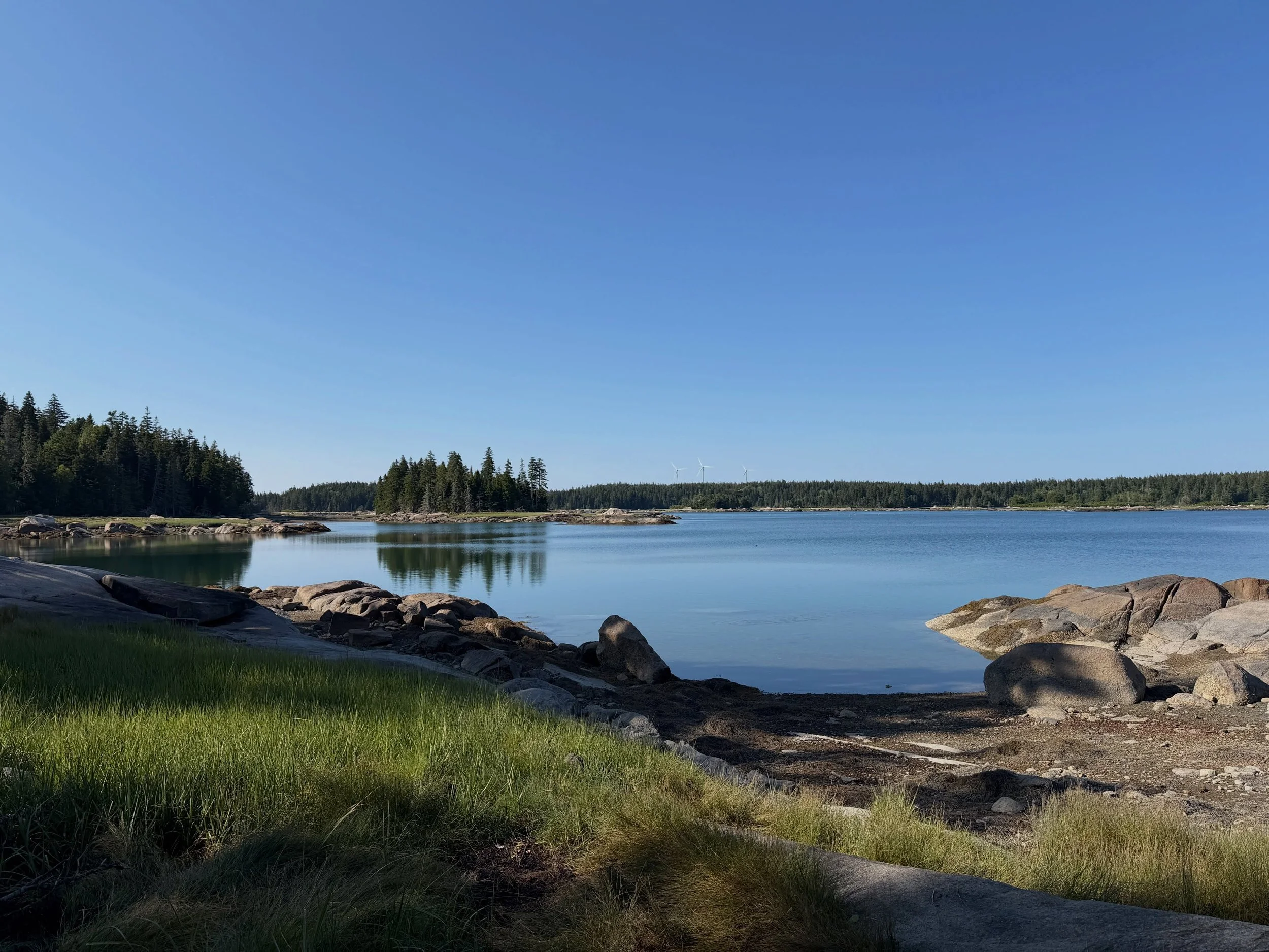 A beautiful evening in the ocean in Penobscot Homelands.