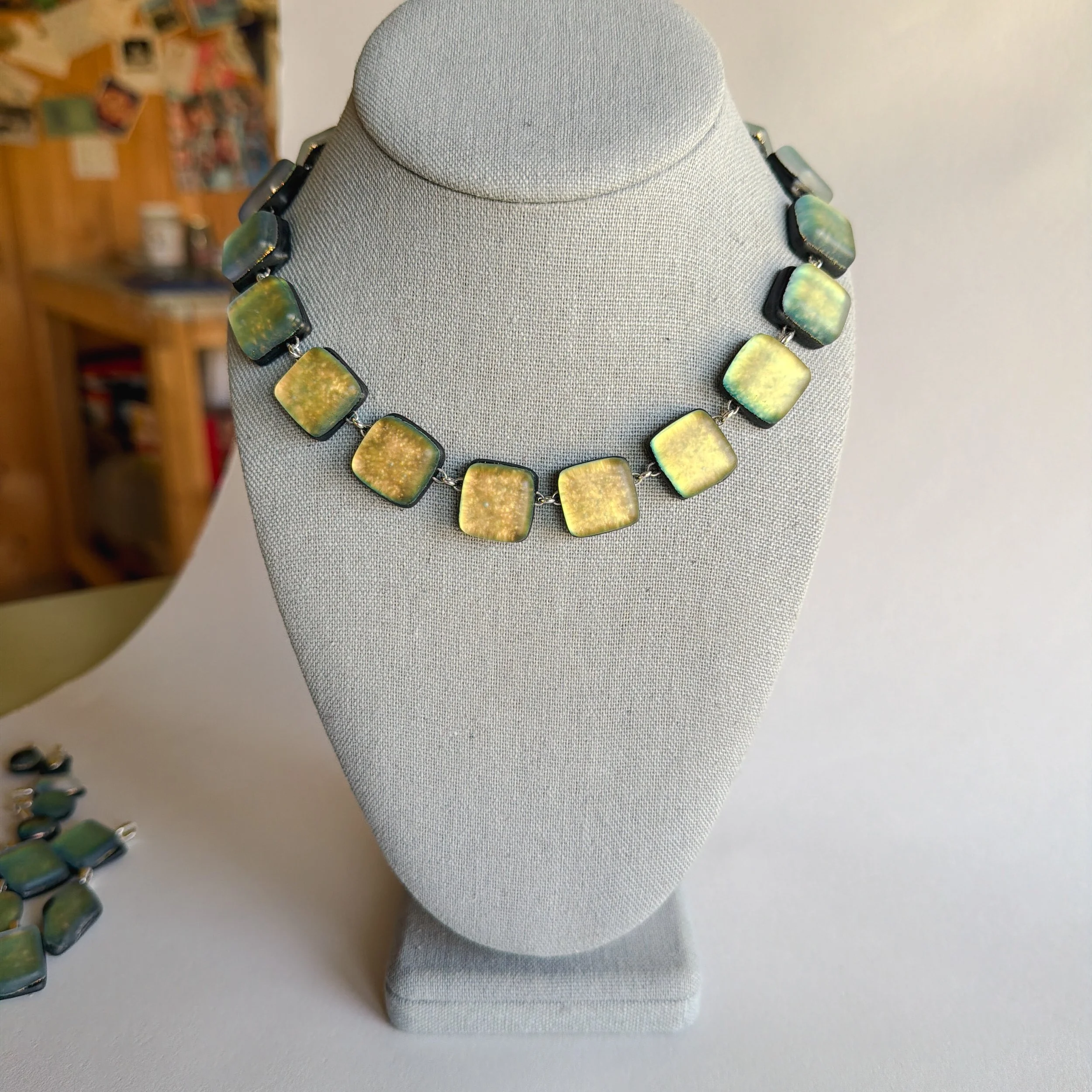 Gilded Moss Rivière Necklace