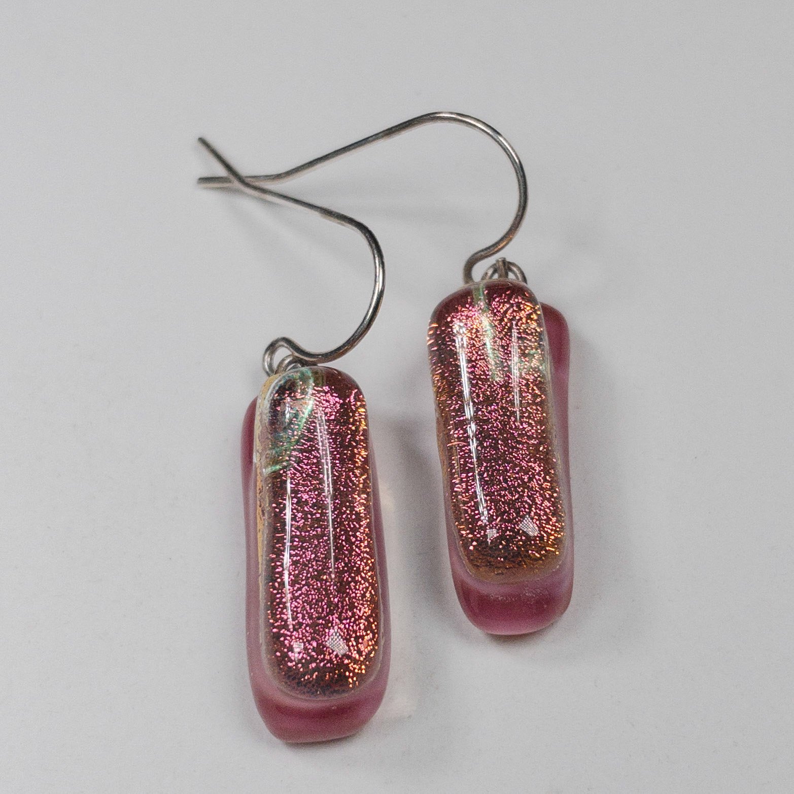 Flamingo drop rectangle earrings.jpg
