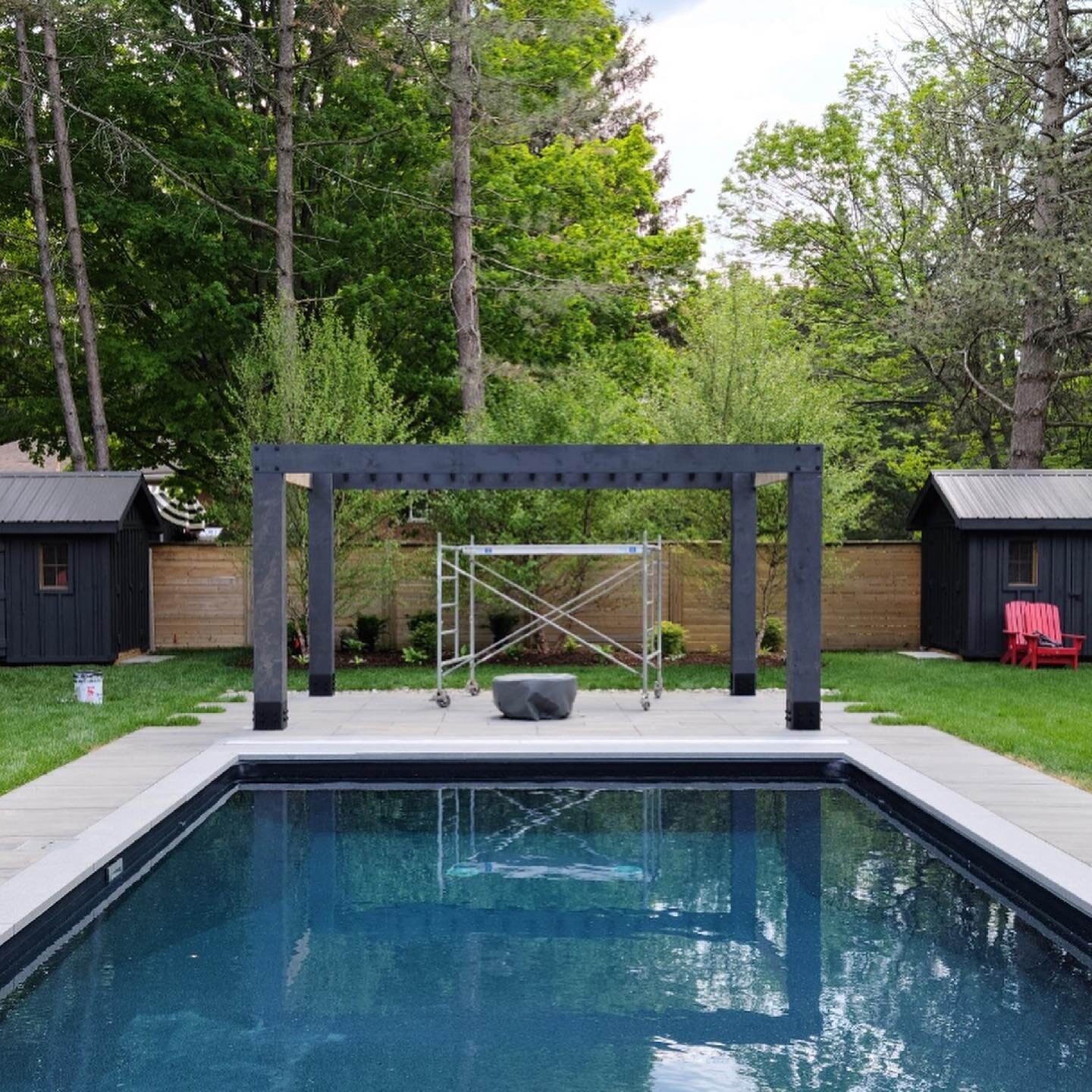When you present a design to a customer, there are times when they don&rsquo;t immediately see the value in some of the featured elements.  For various reasons they may feel that they could do without.  The #pergola and gas #firebowl were two such pi