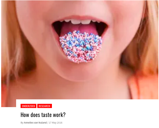 Donders Wonders: How does taste work?