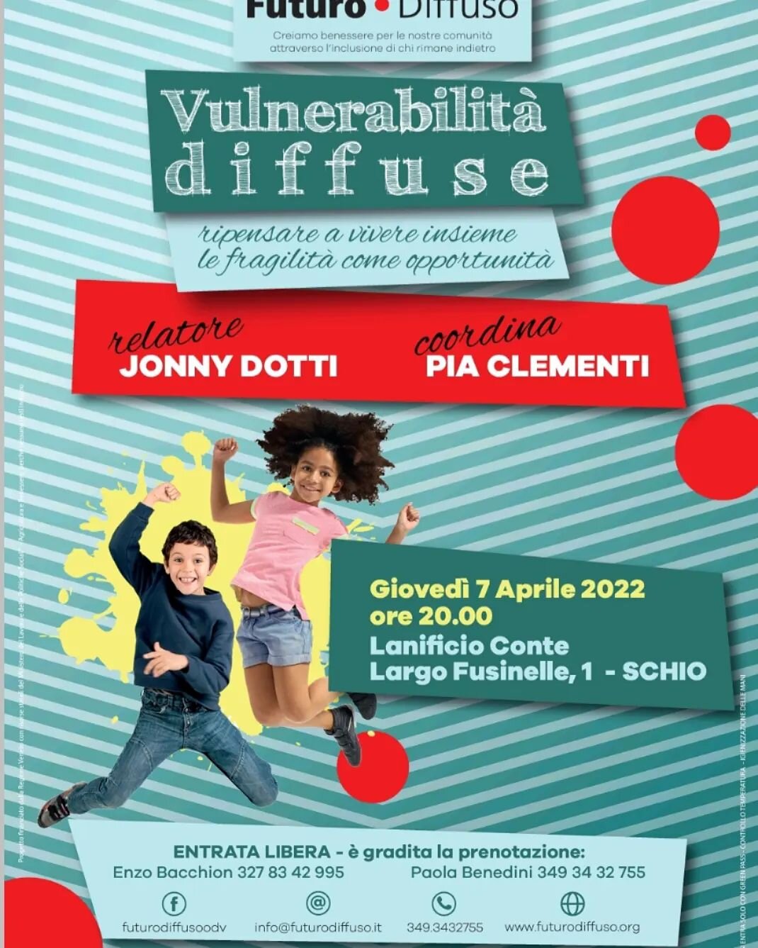 Futuro Diffuso vi invita al secondo appuntamento per parlare di socialit&agrave; condivise!
anche in diretta sui social!
#jonnydotti #volontariato