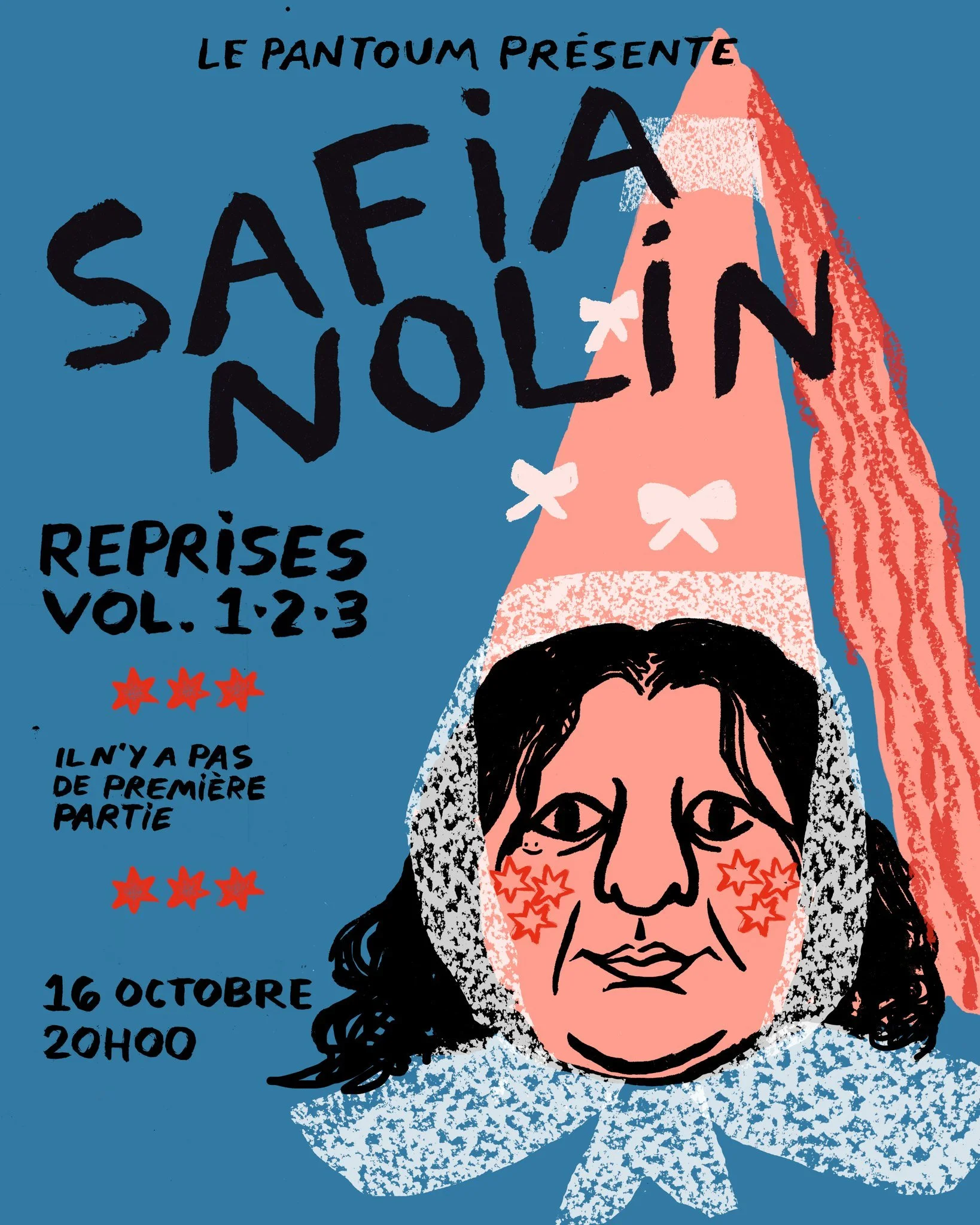 𝐋𝐄 𝐏𝐀𝐍𝐓𝐎𝐔𝐌 𝐗 𝐃𝐎𝐍𝐍𝐀 𝐃𝐎𝐑𝐄́ 𝐗 𝐒𝐀𝐅𝐈𝐀 𝐍𝐎𝐋𝐈𝐍 🧚

Une autre magnifique affiche r&eacute;alis&eacute;e par @donna.verygoodgirl pour le spectacle de @safianolin le 16 octobre prochain au Pantoum ! On avait d&eacute;j&agrave; tell