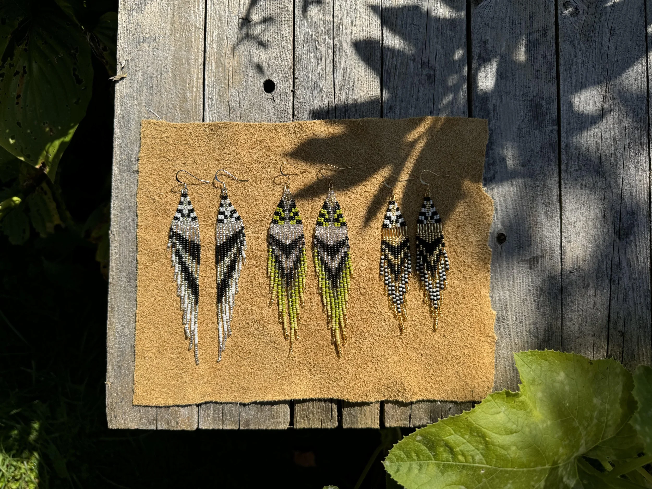 Beaded Earrings. Handmade. Boho. Canada. Little Moon Creations. .jpg