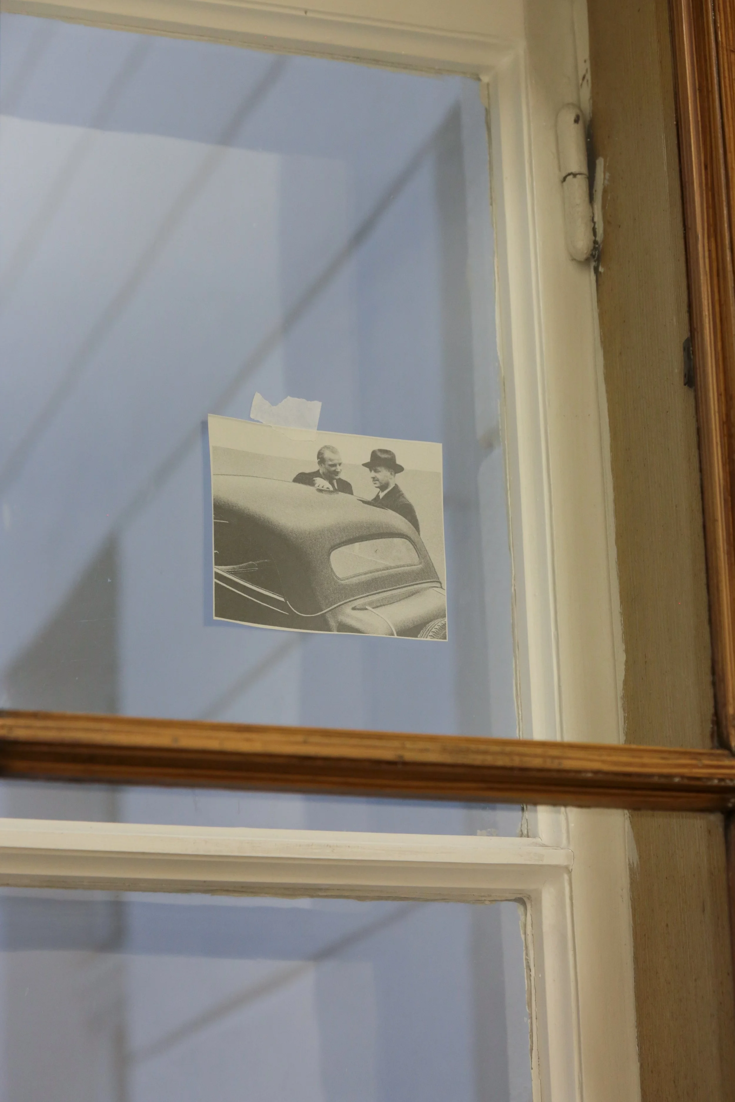   fig36  installation view, Ian Waelder,  accompaniment , 2025, paper mache, new and used piano keys, plastic film, air-dry porcelain, prints on paper, tape, switched-on light bulbs, site specific dimension 
