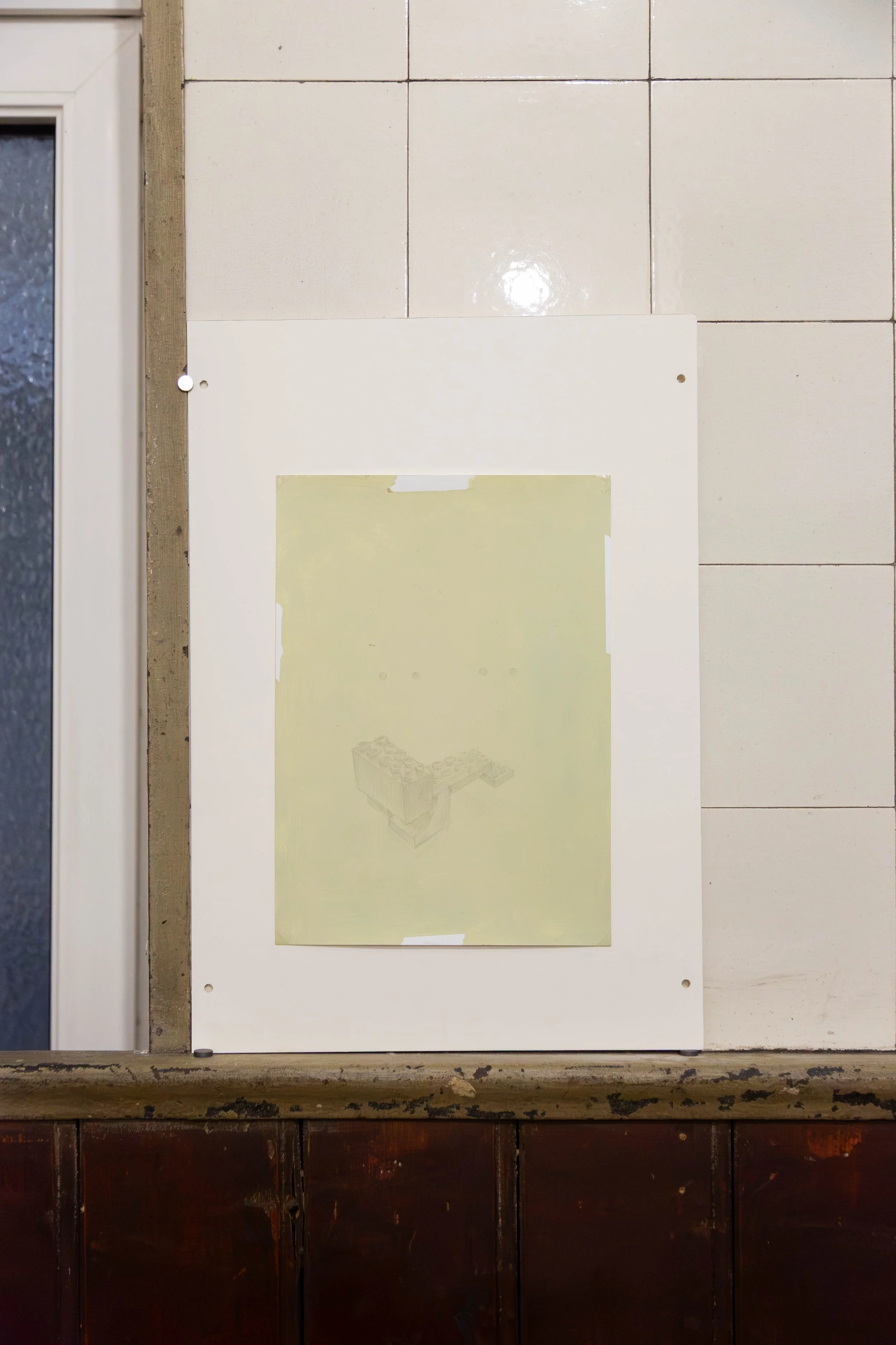   fig16   untitled (robot) , 2026, metal point, gesso, gouache on paper, 29,4 x 20,8 cm 
