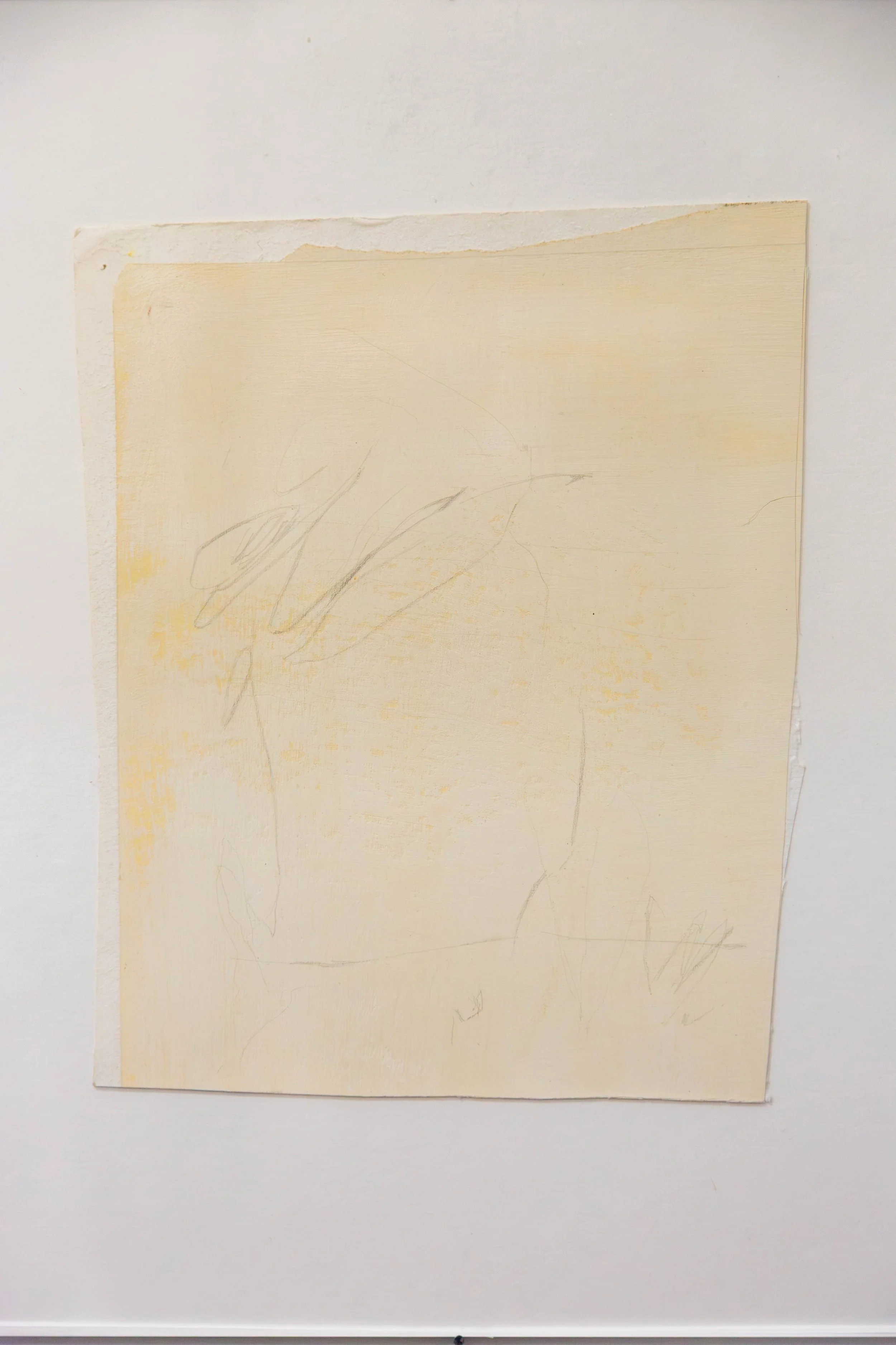   fig22   Westgeld , 2026, metal point, gesso, gouache on paper, 35,1 x 25,1 cm (mounted) 