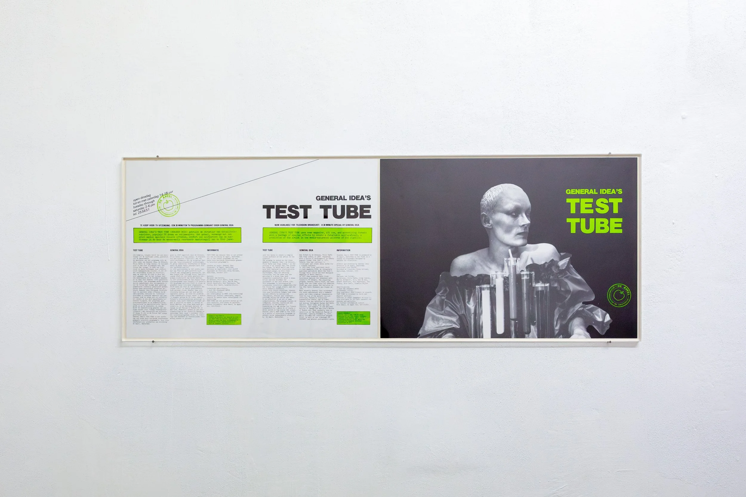   fig48  General Idea, ‘Test Tube’, Affiche (front and back), 1979 