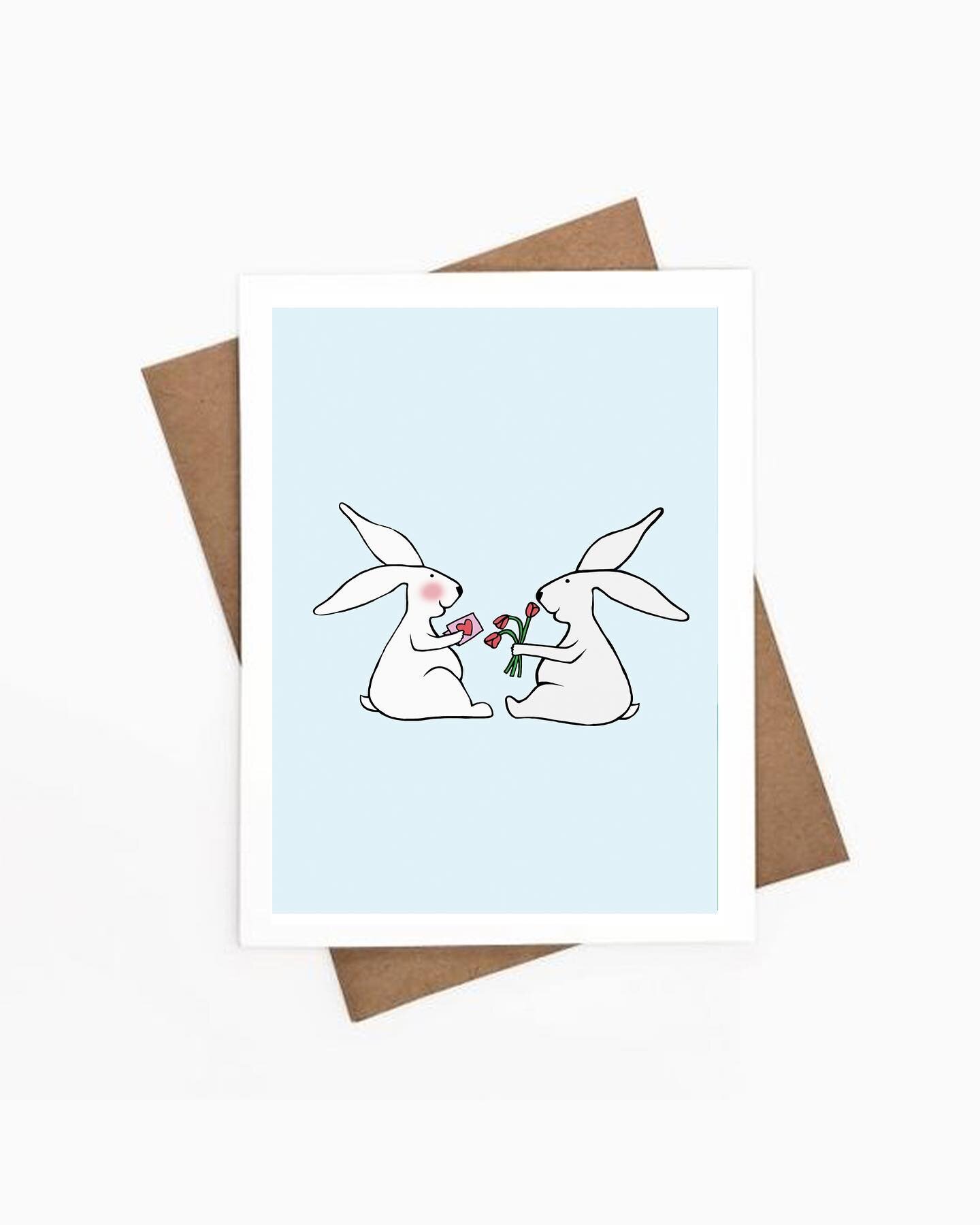Happy New Year! After a little break from designing I&rsquo;m back and ready for all the upcoming occasions! This is my new &lsquo;Be Mine Bunnies&rsquo; Valentine&rsquo;s Day greeting card! It will be available on my Etsy soon! ❤️