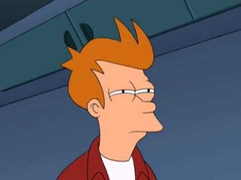 fry from futurama looking skeptical because legislators shouldnt also invest in pharma