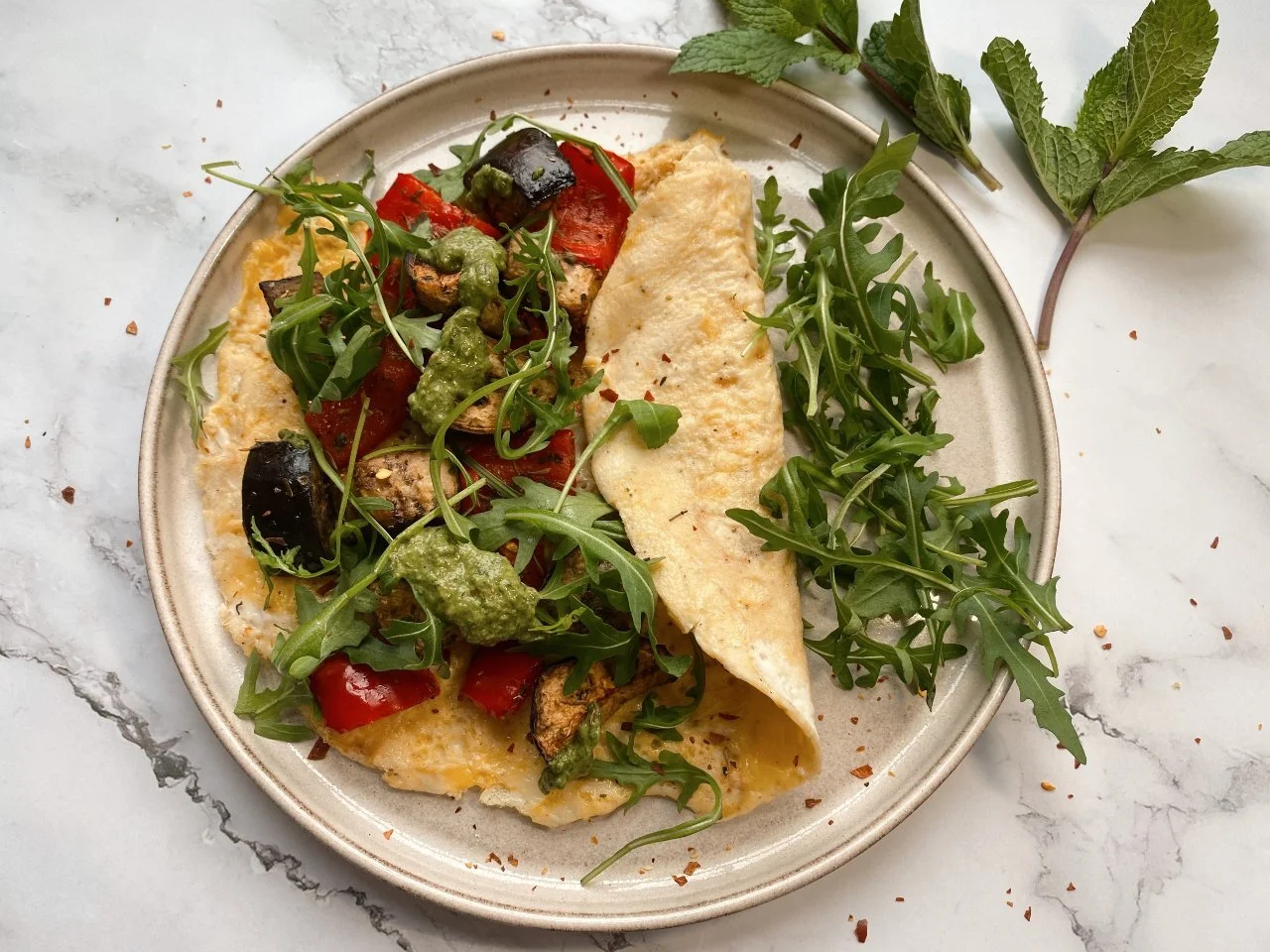 Roasted Aubergine Pepper Wrap FODMAP Recipes — A Nourishing Balance