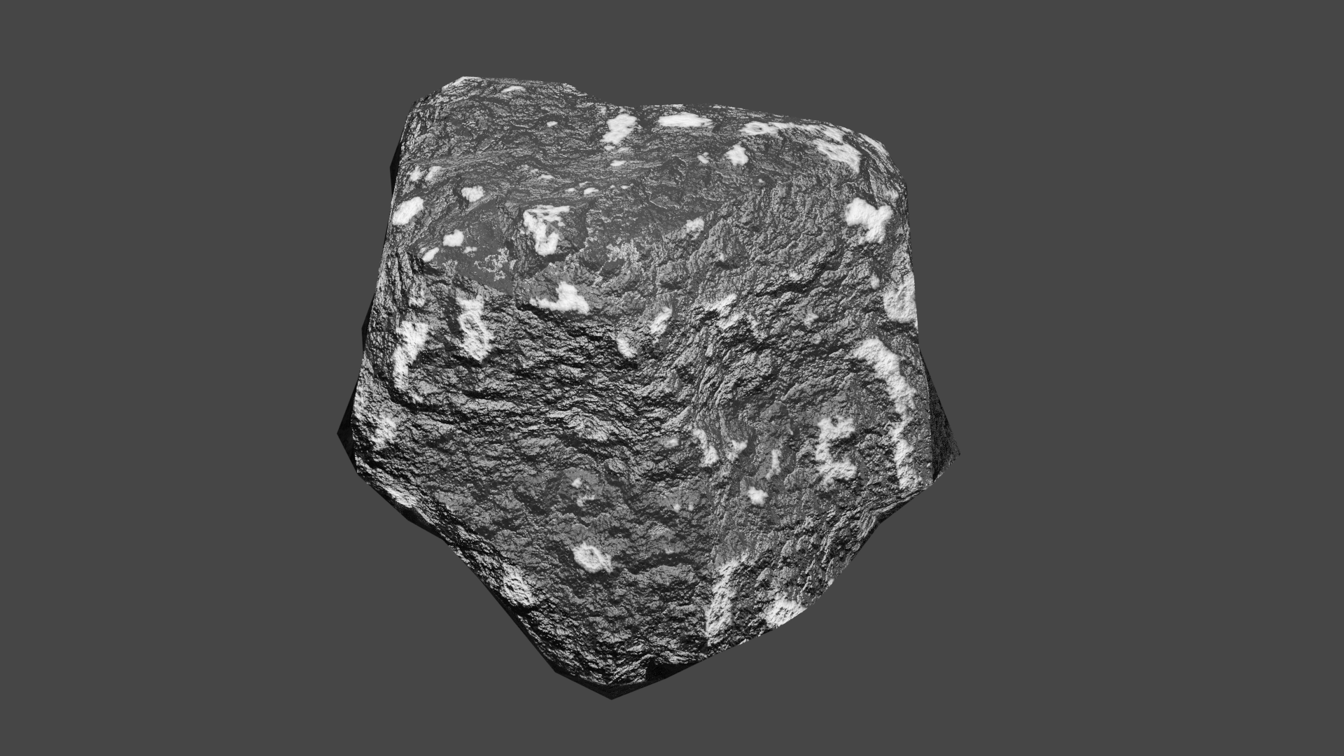  Rock created on Blender that was developed from visiting the Lake District and observing wet and dry rocks and rocks in the lake. 