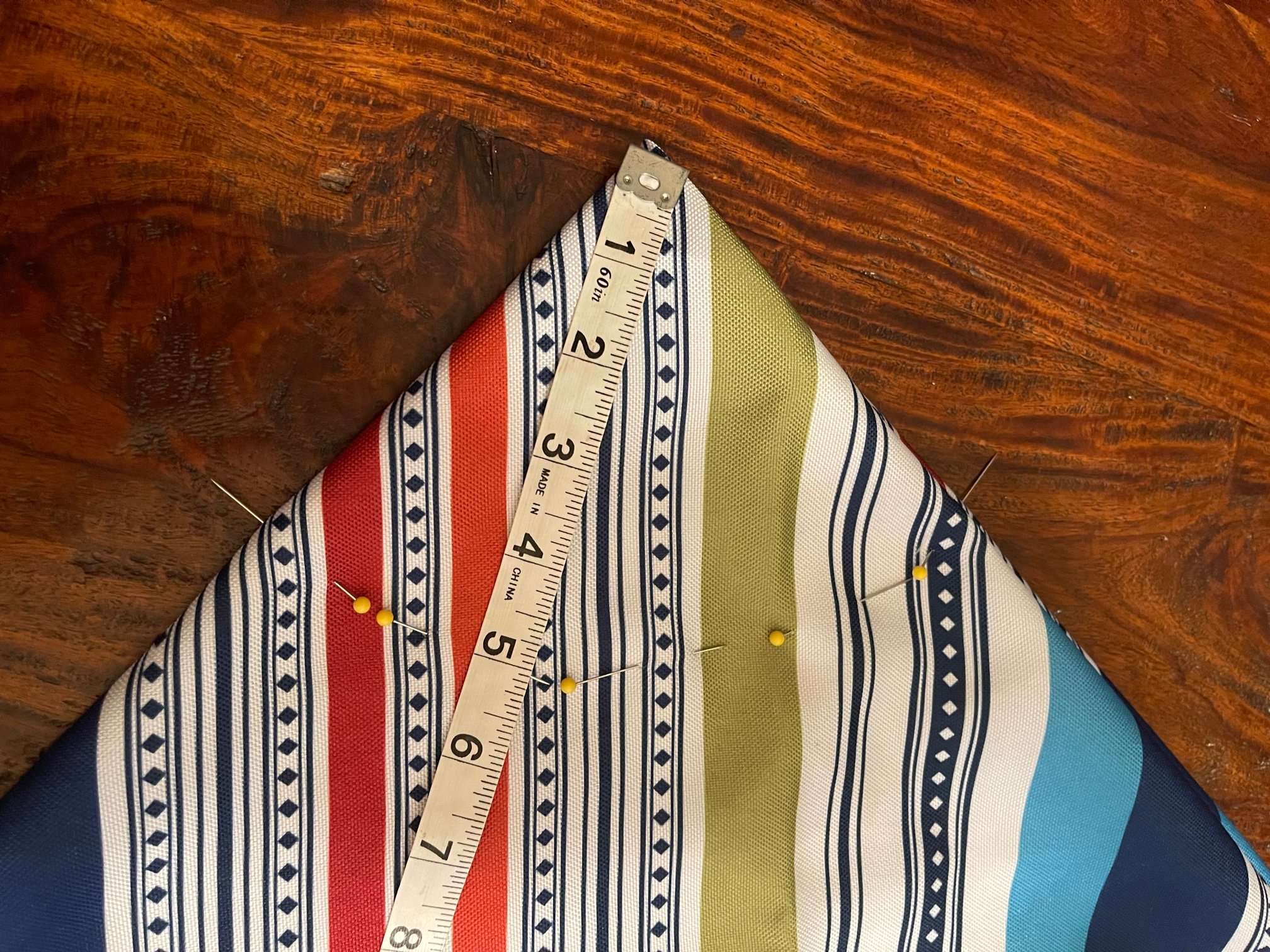 Turning a $4 tablecloth into a skirt — Crows feet in heels