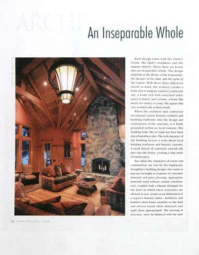 An Inseparable Whole By Dennis Zirbel Sierra Heritage at Home 2003
