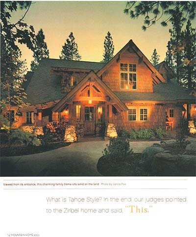 2004 Tahoe Style Award By Ellen Hopkins Tahoe Quarterly Mountain Home Awards 2004