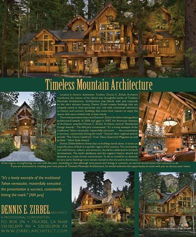 Timeless Mountain Architecture Architect's Profile Luxury Home Magazine January 2009