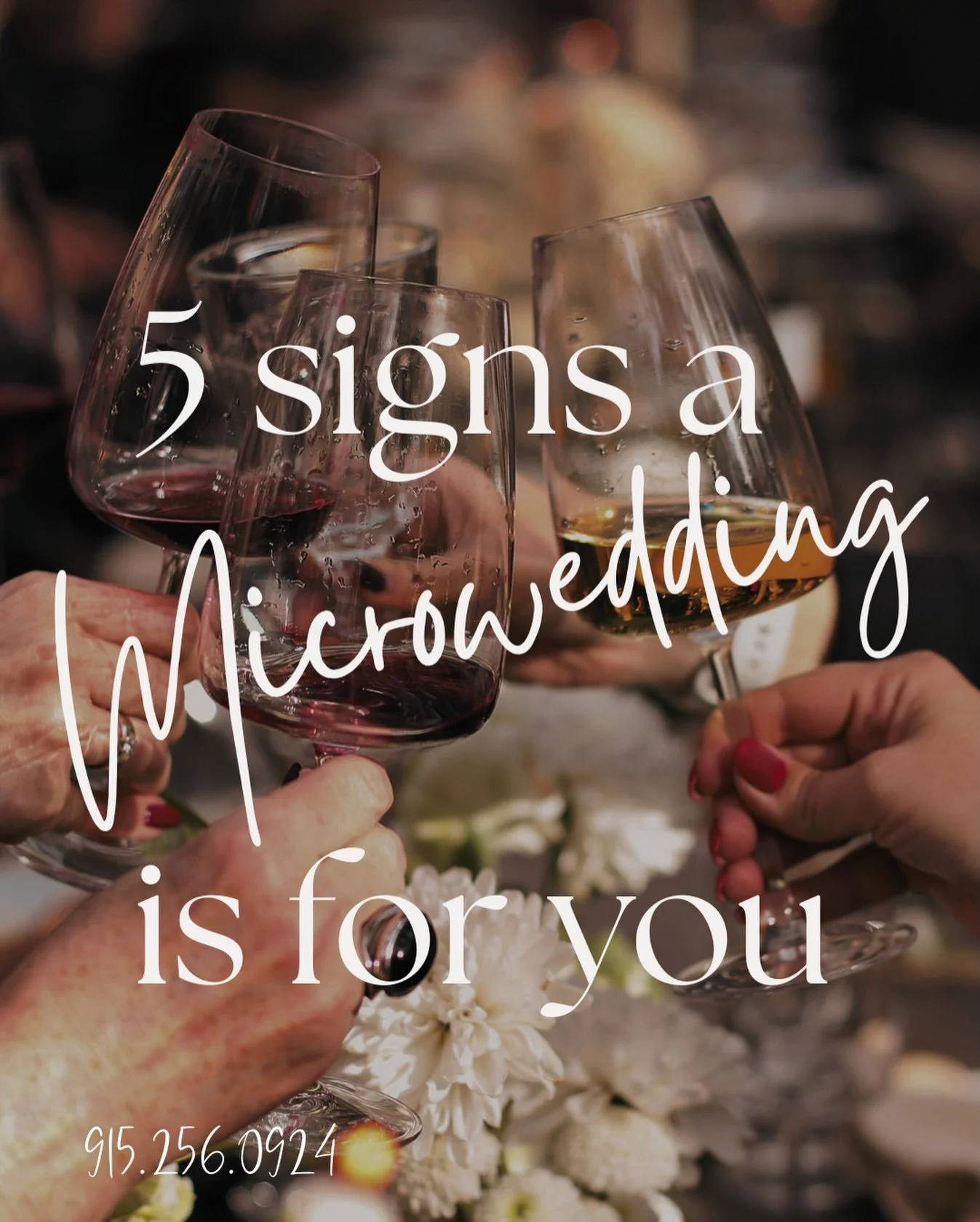 5 signs a microwedding is for you:

💍You care more about moments than maxing out a guest list
💍You want your day to feel relaxed, unrushed, and actually enjoyed
💍You love meaningful details&mdash;handwritten vows, long dinners, real connection
💍Y