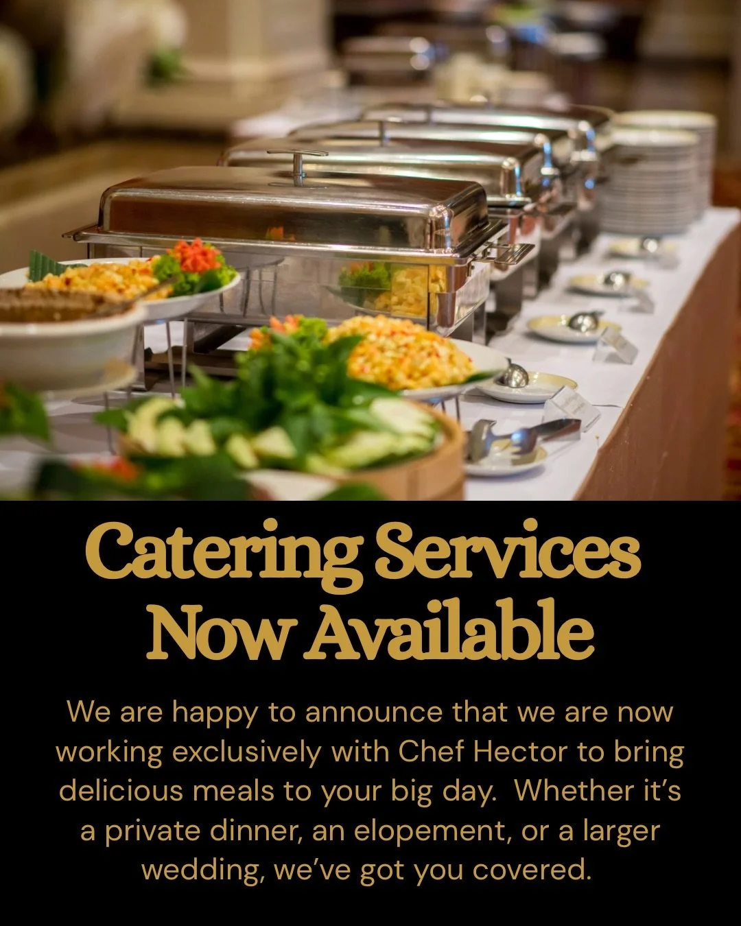 We&rsquo;re so excited to announce we now offer custom catering services at The Meadows!

Whether you&rsquo;re planning:
🤍 An intimate private dinner under the stars
🤍 A romantic elopement with your closest family
🤍 A micro-wedding filled with int