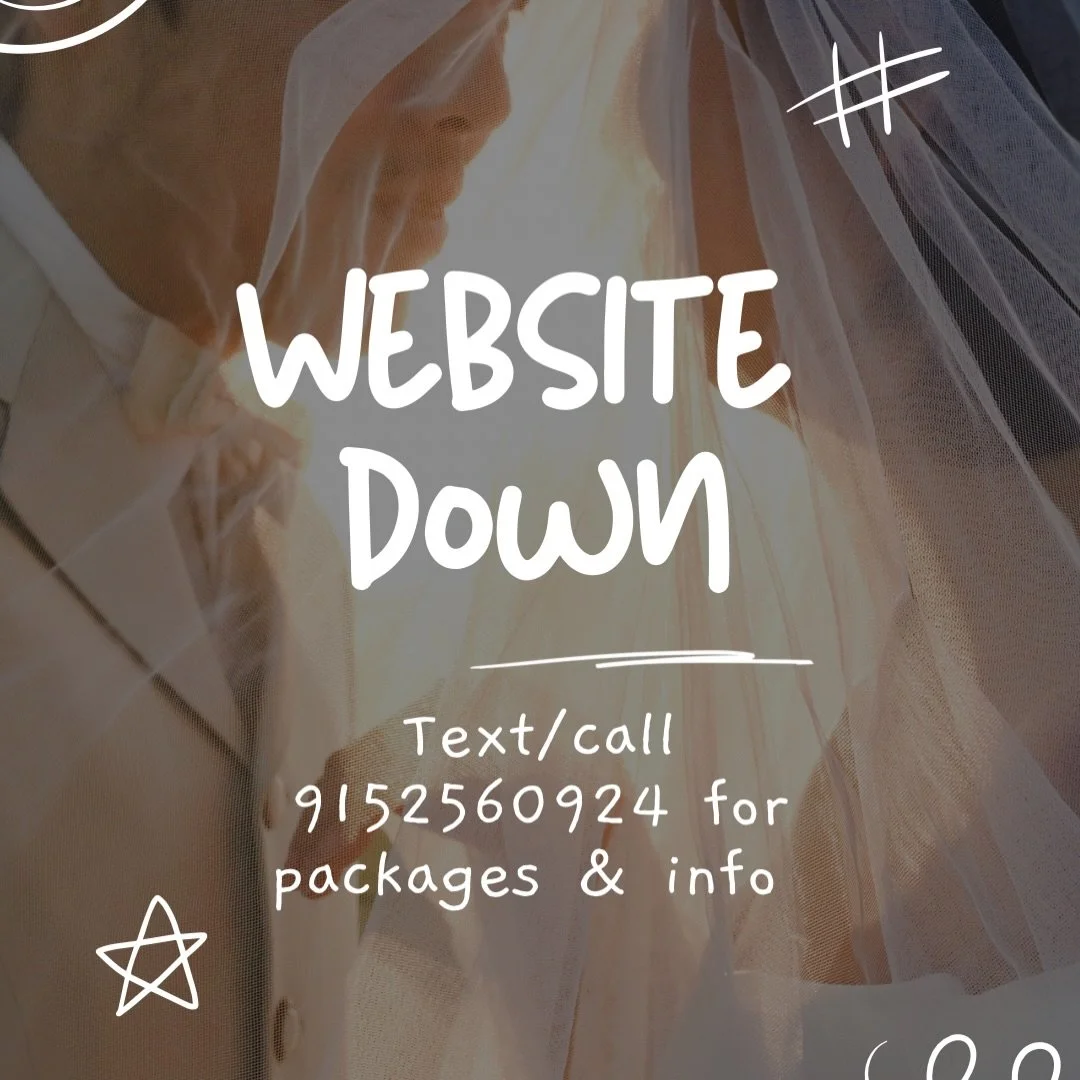 We are currently revamping our website to incorporate more of our favorite vendors and new packages. 

Feel free to call or text us at 9152560924 if you need more info or packages. 

Thank you for your patience!

#elpasovenues #elpasoweddingphotograp