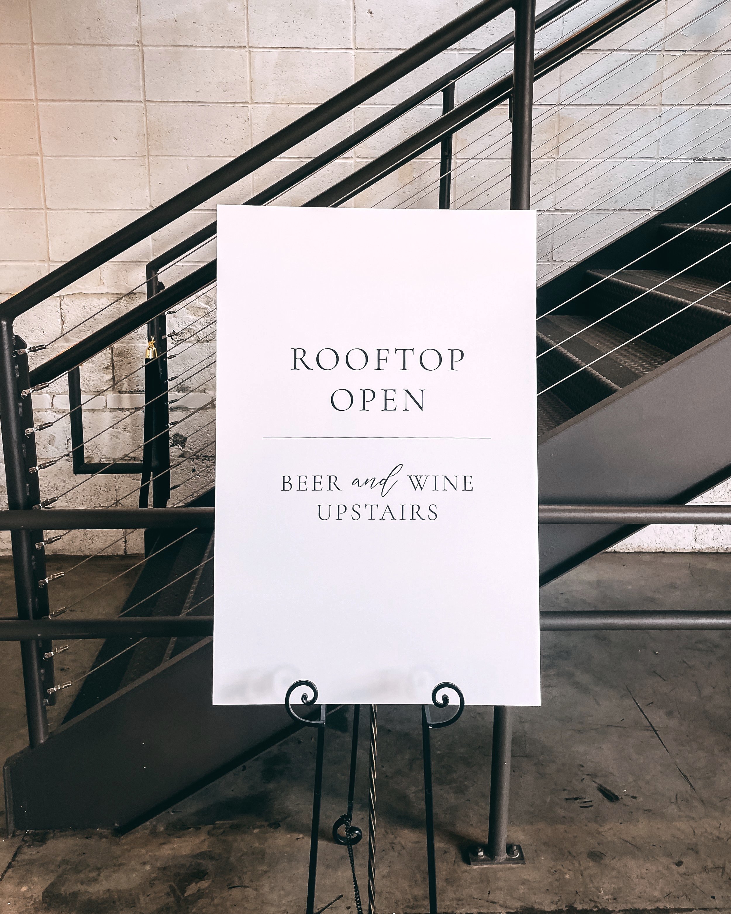 Rooftop Bar Directional Sign