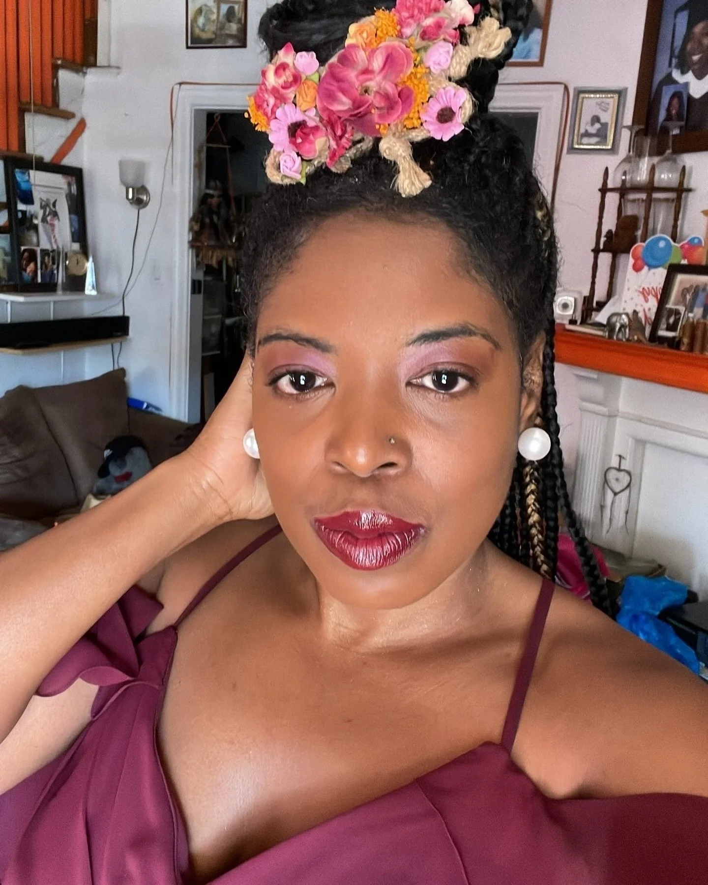 @shakiastylediary is serving wedding chic in our Burgundy Dream shade💫 A timeless hue that captures elegance and class, perfect for celebrating love in style. #FierceInColorLips