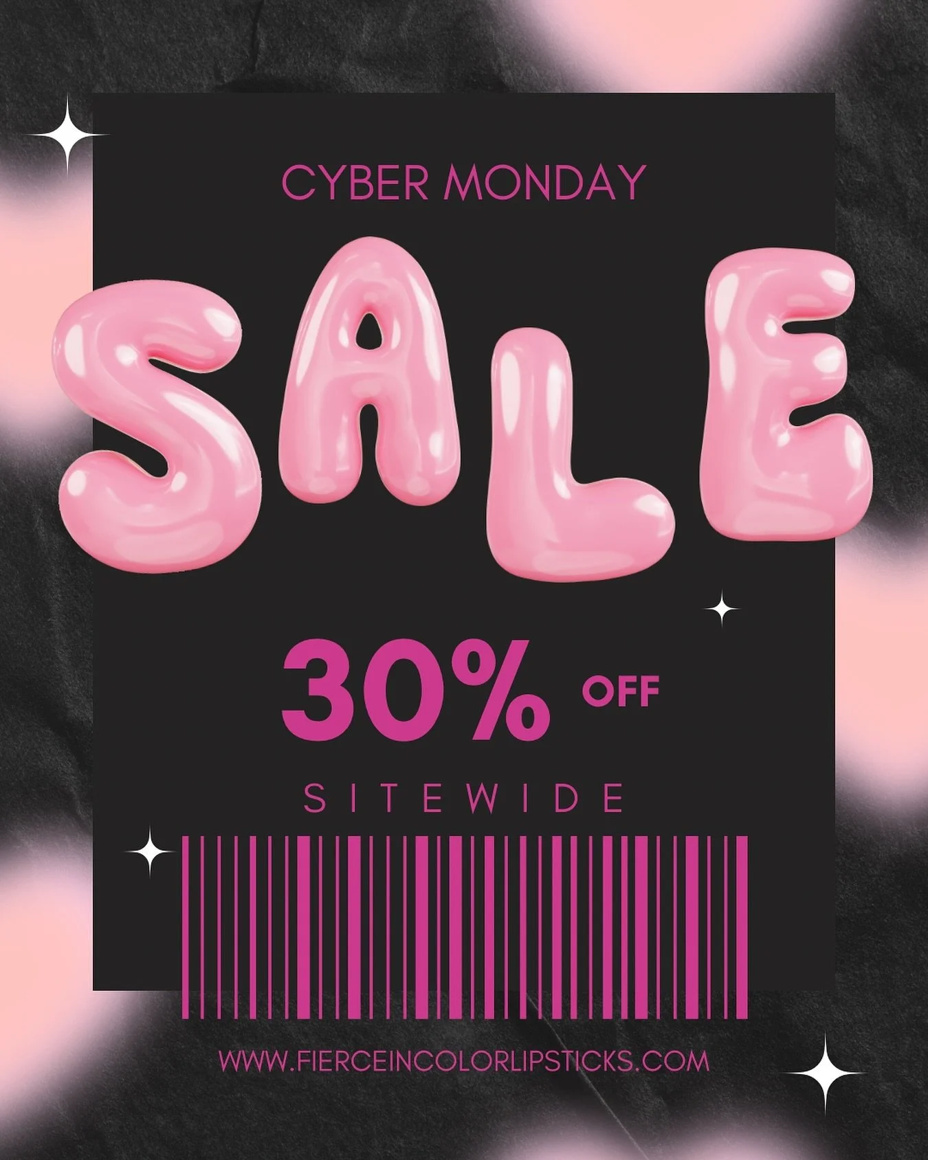 Serving fierce looks in bold colors this Cyber Monday 🔥✨ Don&rsquo;t miss out&mdash;sitewide 30% off until midnight! 🛍️ FierceInColorLipsticks.com 

#FierceInColorLips #CyberMonday #CyberMondaySale