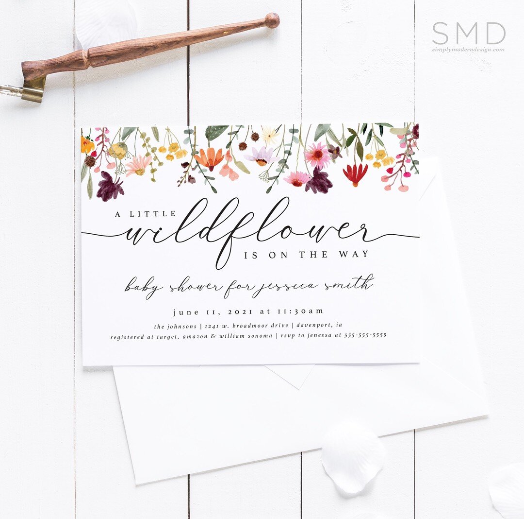 🌸SHE'S A WILDFLOWER! 🌸
happy monday ya'll - lovin' on this theme for your little girl's birthday or baby shower! these will all be up in the shop hopefully this week! 
.
.
.
.
.
#simplymoderndesign #shesawildflower #wildflowerbirthday #wildflowerin