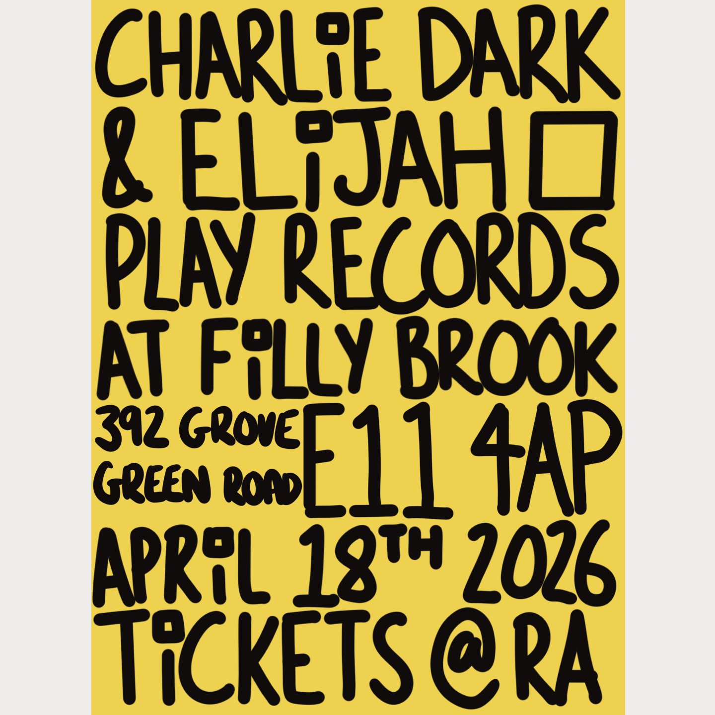 Charlie Dark & Elijah Play Music (DJs + Conversation)