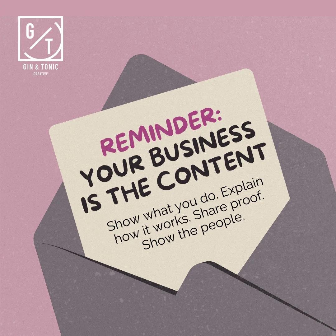 Another gentle reminder: your business is the content.⁠
You don&rsquo;t need to be &ldquo;creative&rdquo; 24/7 to show up online.⁠
⁠
If you&rsquo;re stuck, rotate these 4 things:⁠
⁠
⭐️ Show what you do⁠
⭐️ Explain how it works⁠
⭐️ Share proof (result